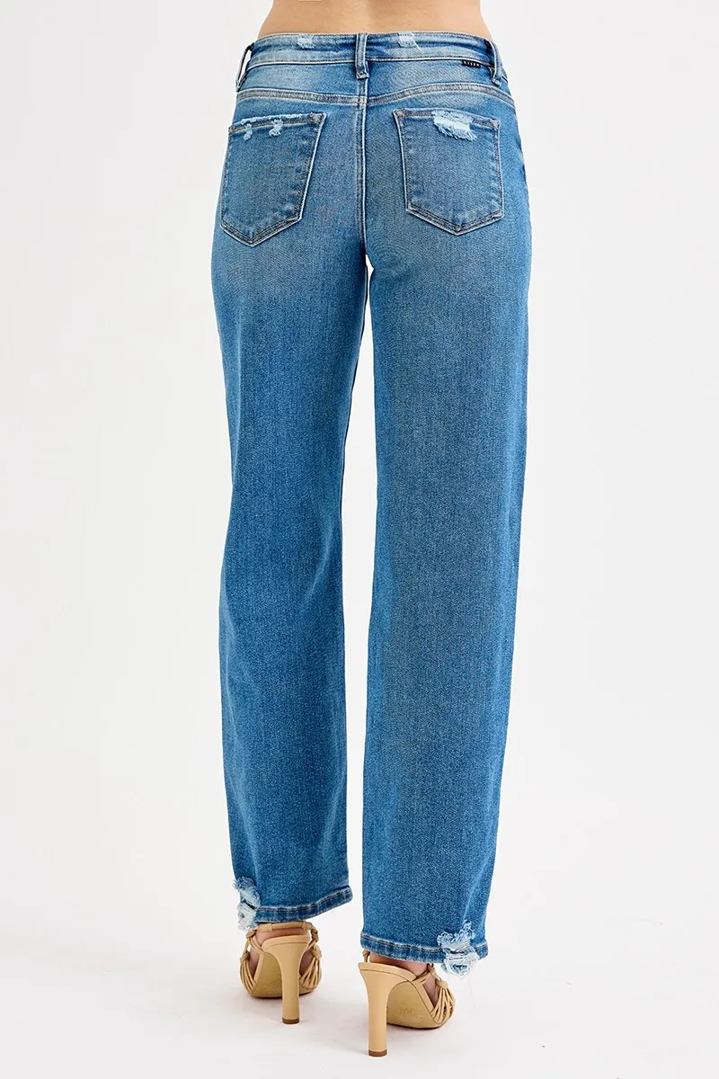RISEN Full Size Mid Rise Baggy Jeans Plus Size - Image 5