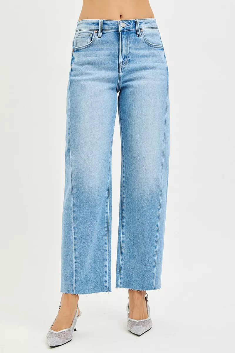 RISEN Full Size Slouchy Cropped Barrel Jeans with Curved Side Seam Plus Size - Image 3