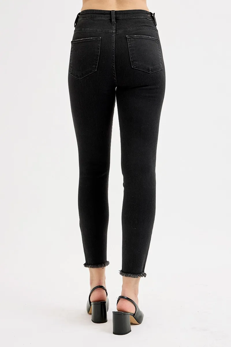 RISEN Full Size Tummy Control High Rise Adjustable Waist Skinny Jeans Plus Size - Image 5