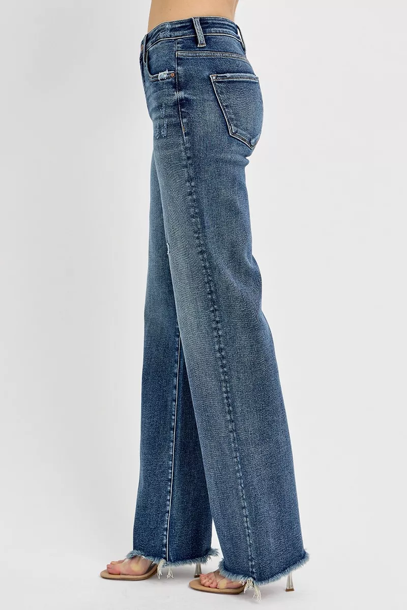 RISEN Full Size Tummy Control High Rise Long Straight Jeans Plus Size - Image 4