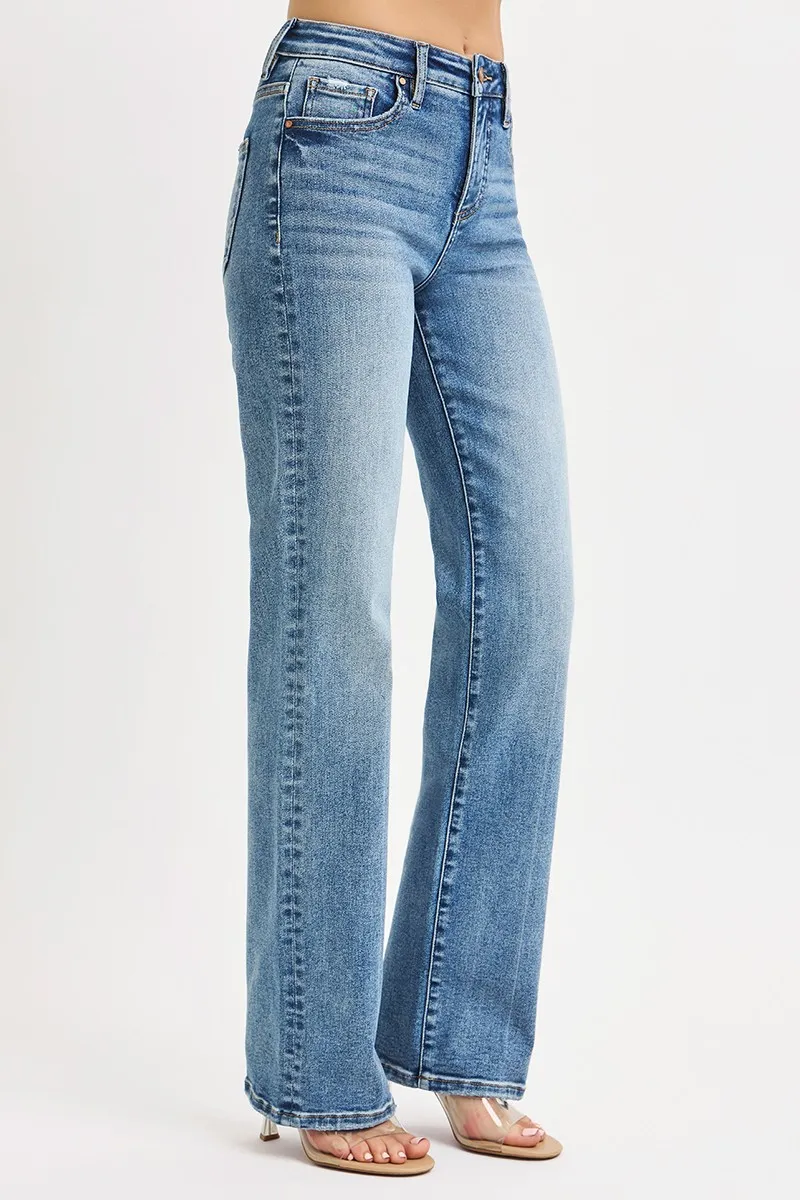 RISEN Full Size Tummy Control High Rise Straight Jeans Plus Size - Image 4