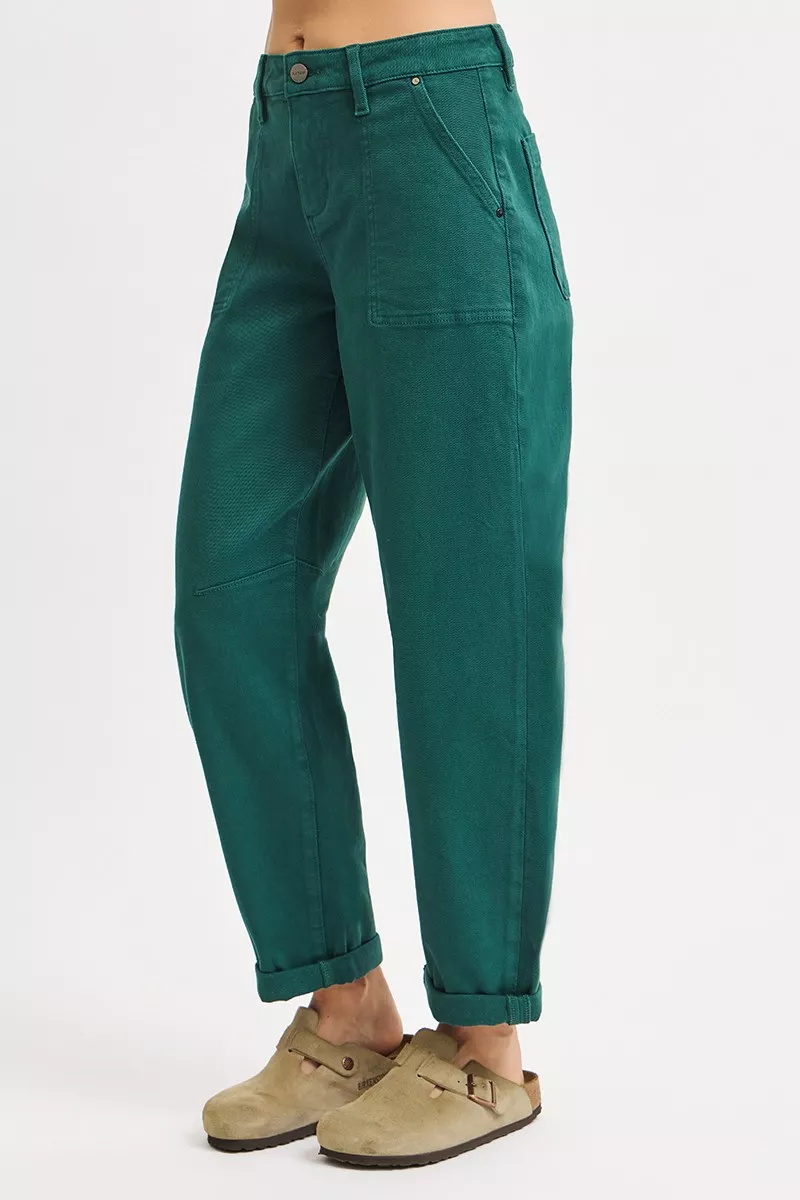 RISEN High Rise Ankle Cuffed Barrel Pants - Image 4