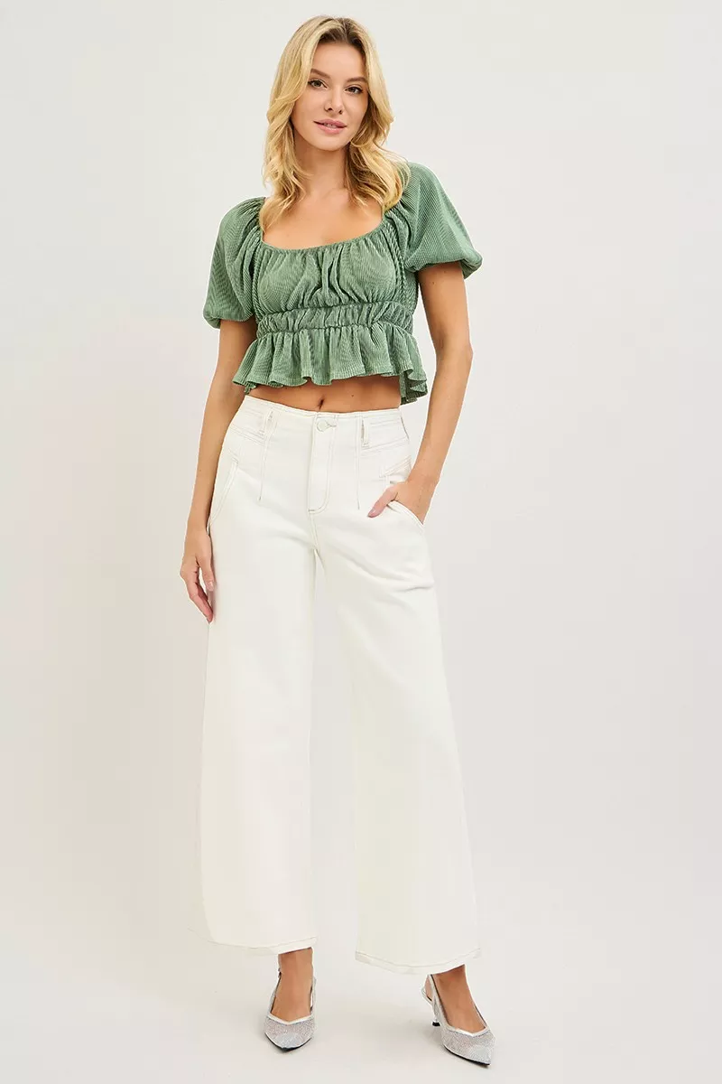 RISEN High Rise Ankle Wide Pants - Image 6