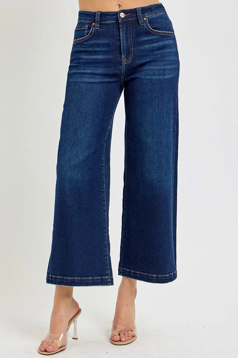 RISEN High Rise Crop Wide Jeans - Image 2