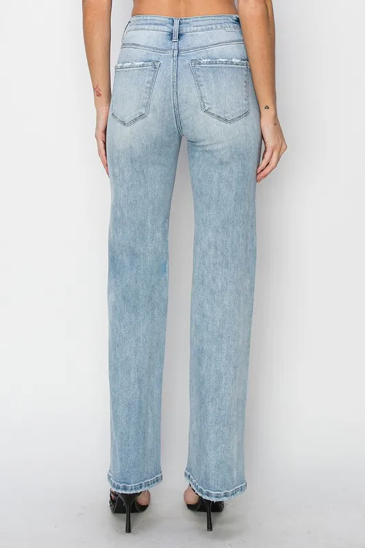 RISEN High Rise Straight Jeans - Image 4