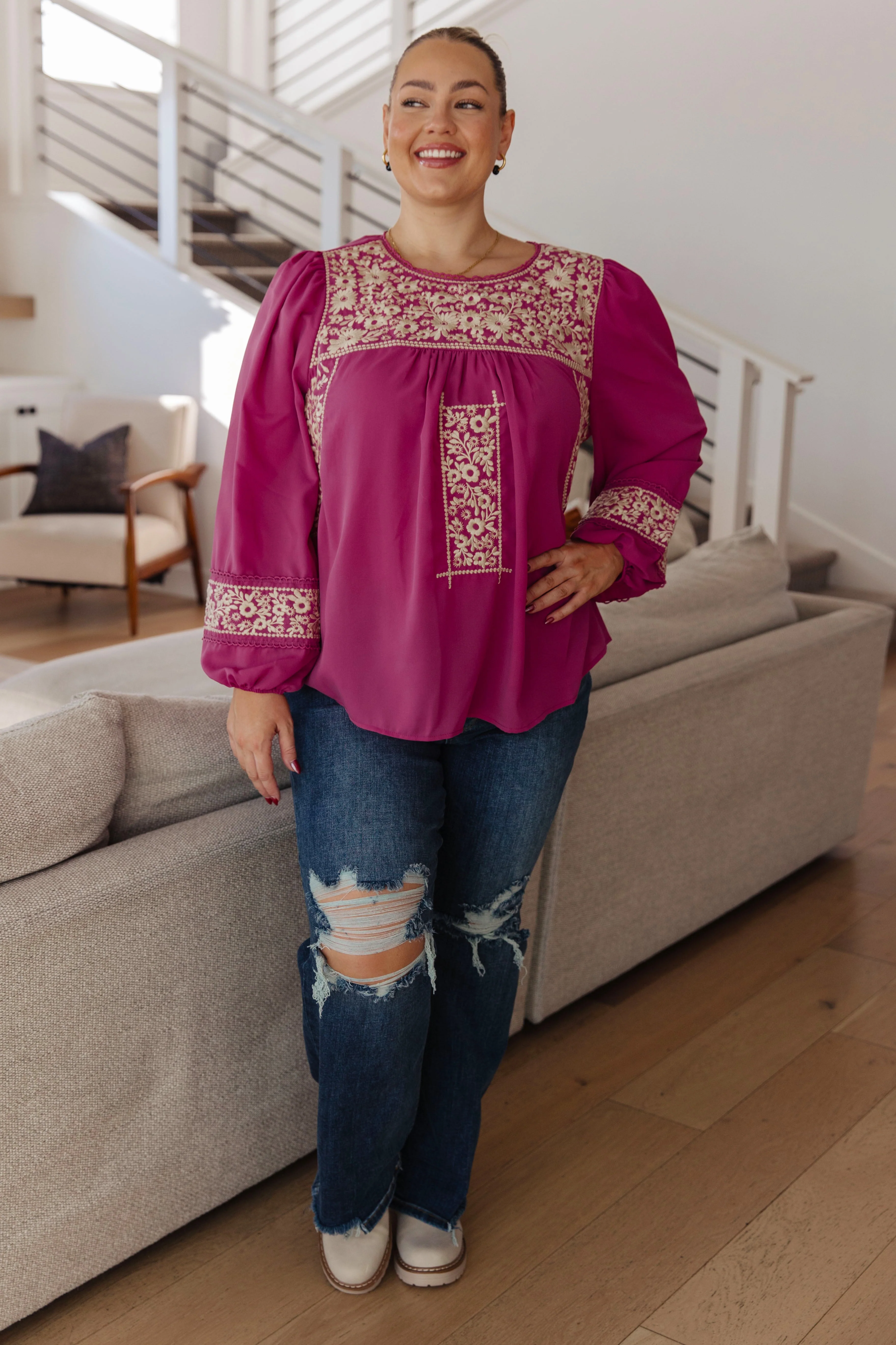 Rodeo Queen Embroidered Blouse - Image 4