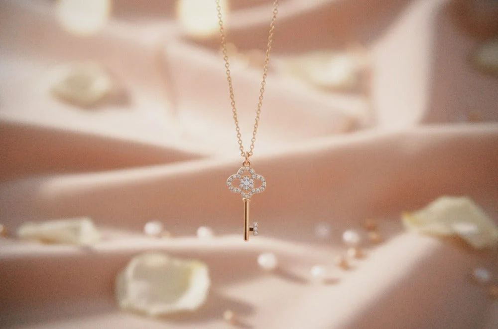 Rose Gold Key Timeless Necklace