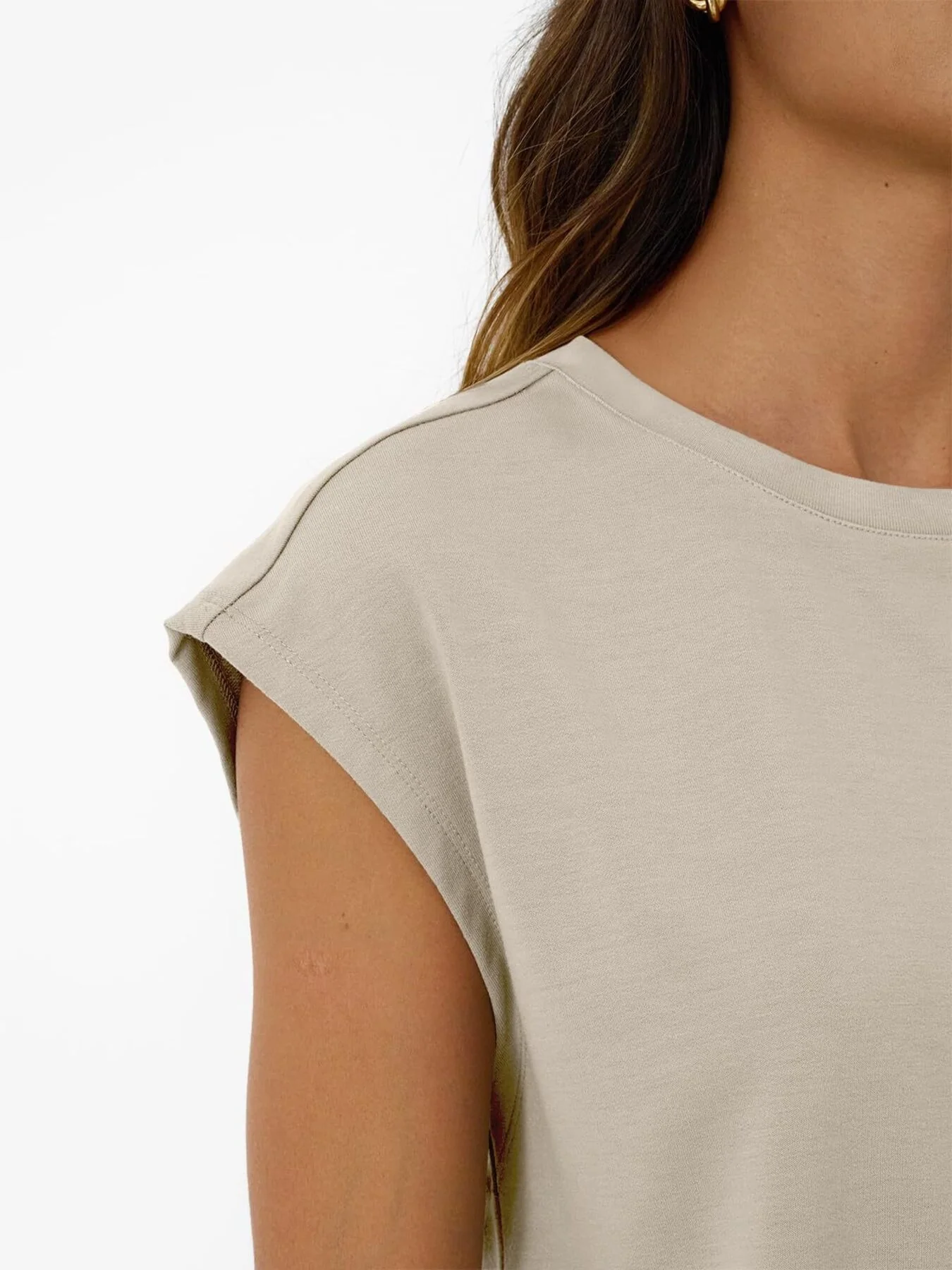 Round Neck Cap Sleeve Top and Shorts Set - Image 2