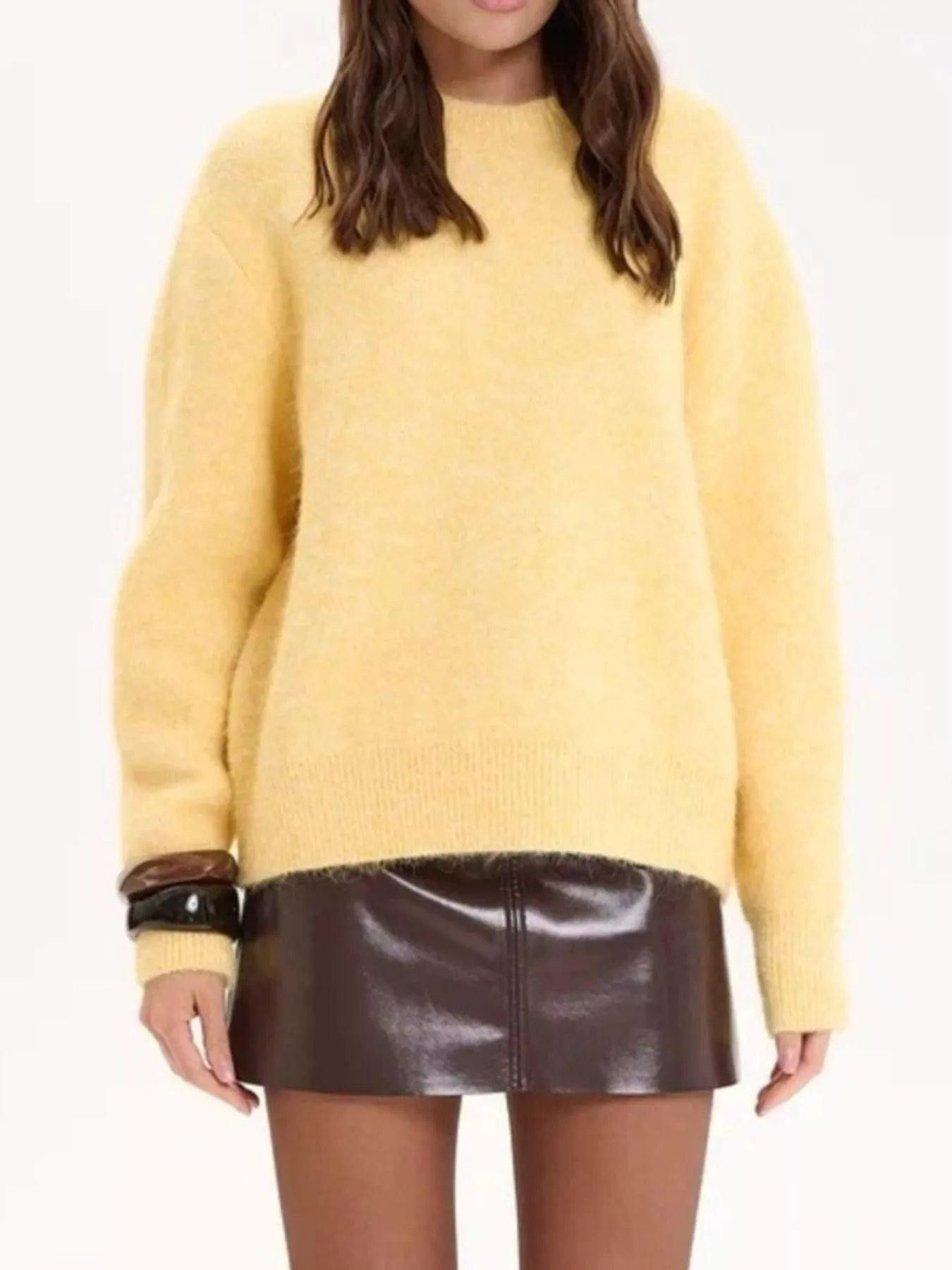 Round Neck Dropped Shoulder Sweater - Image 16