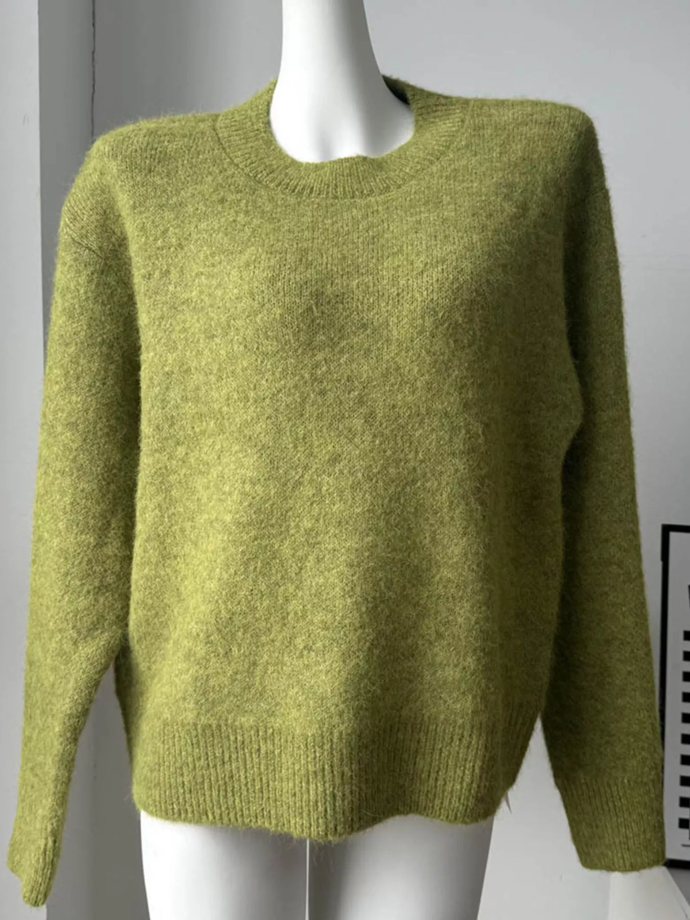 Round Neck Dropped Shoulder Sweater - Image 9