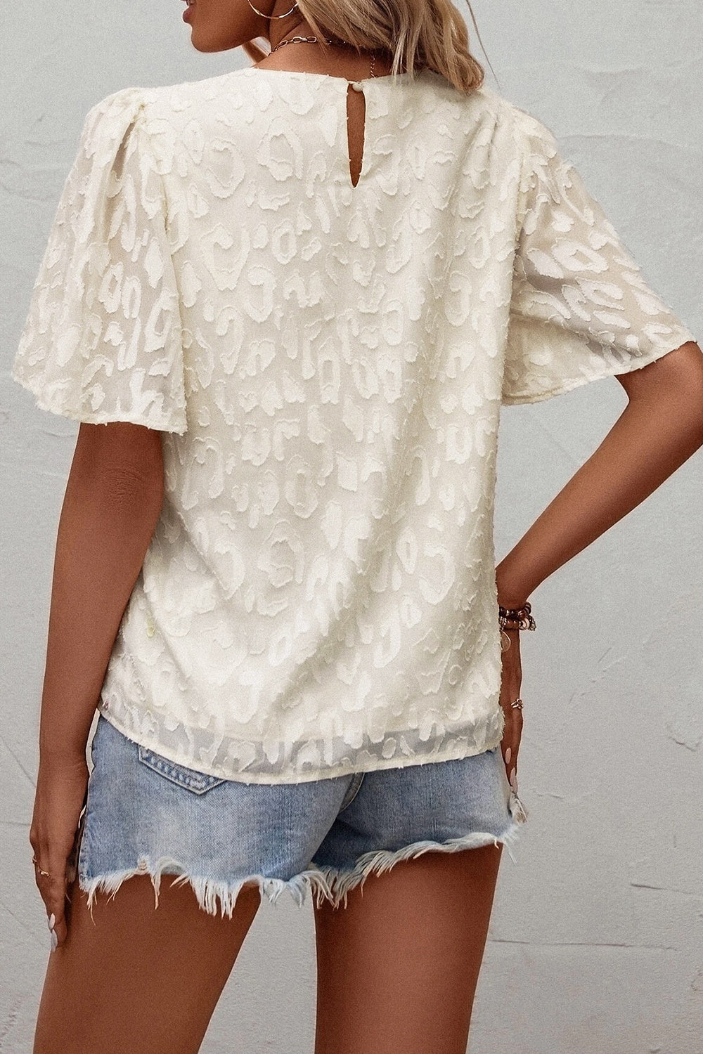 Round Neck Half Sleeve Blouse - Image 5