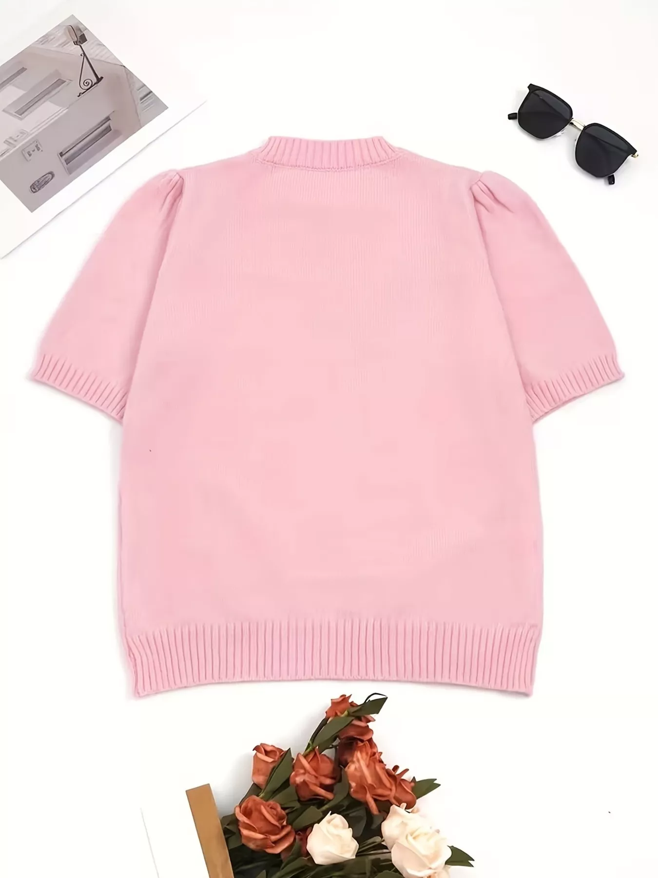 Round Neck Half Sleeve Sweater - Image 3