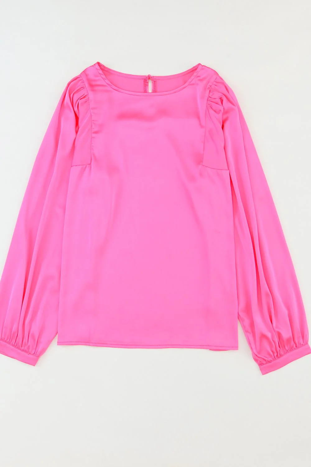 Round Neck Long Sleeve Blouse - Image 8