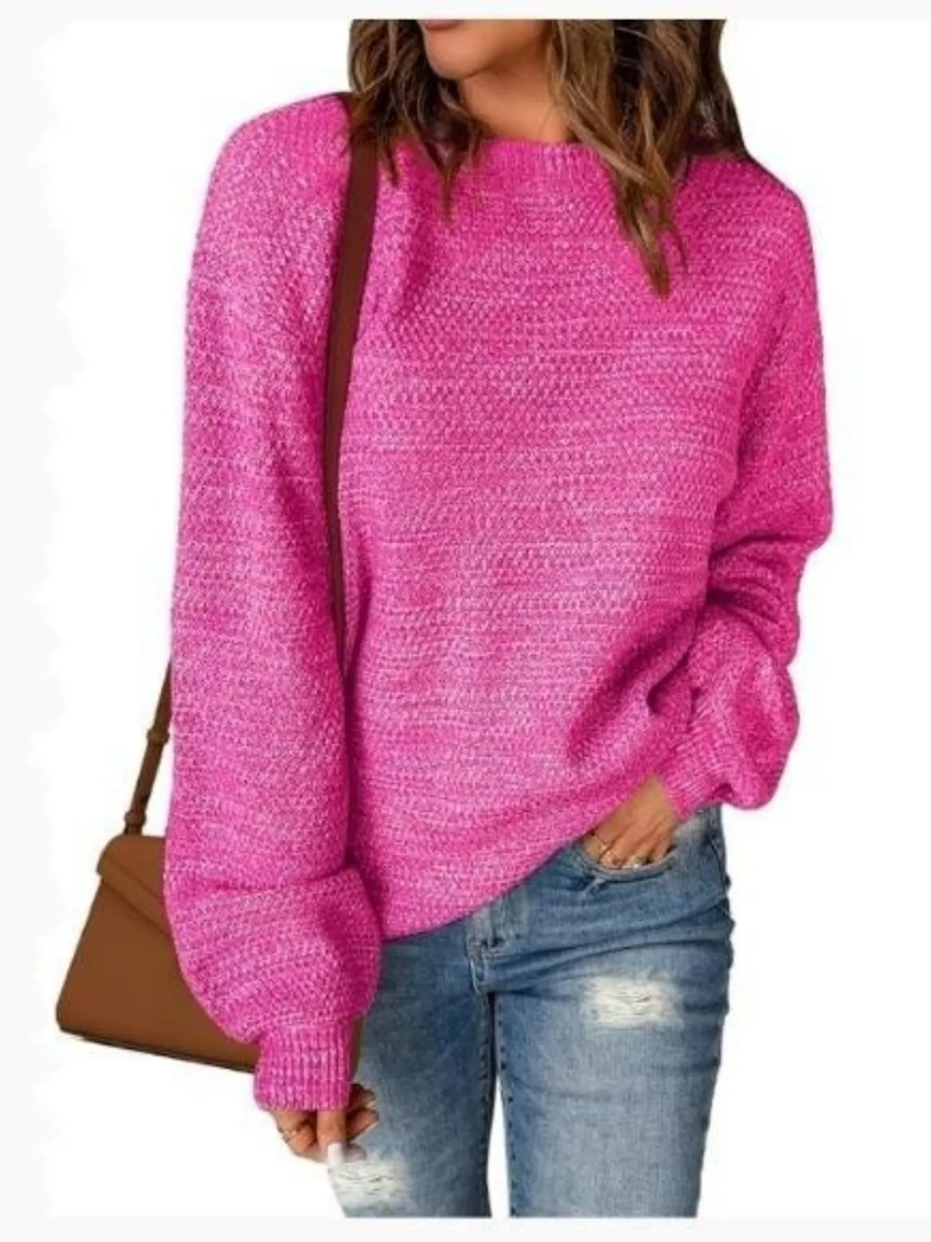 Round Neck Long Sleeve Sweater - Image 4