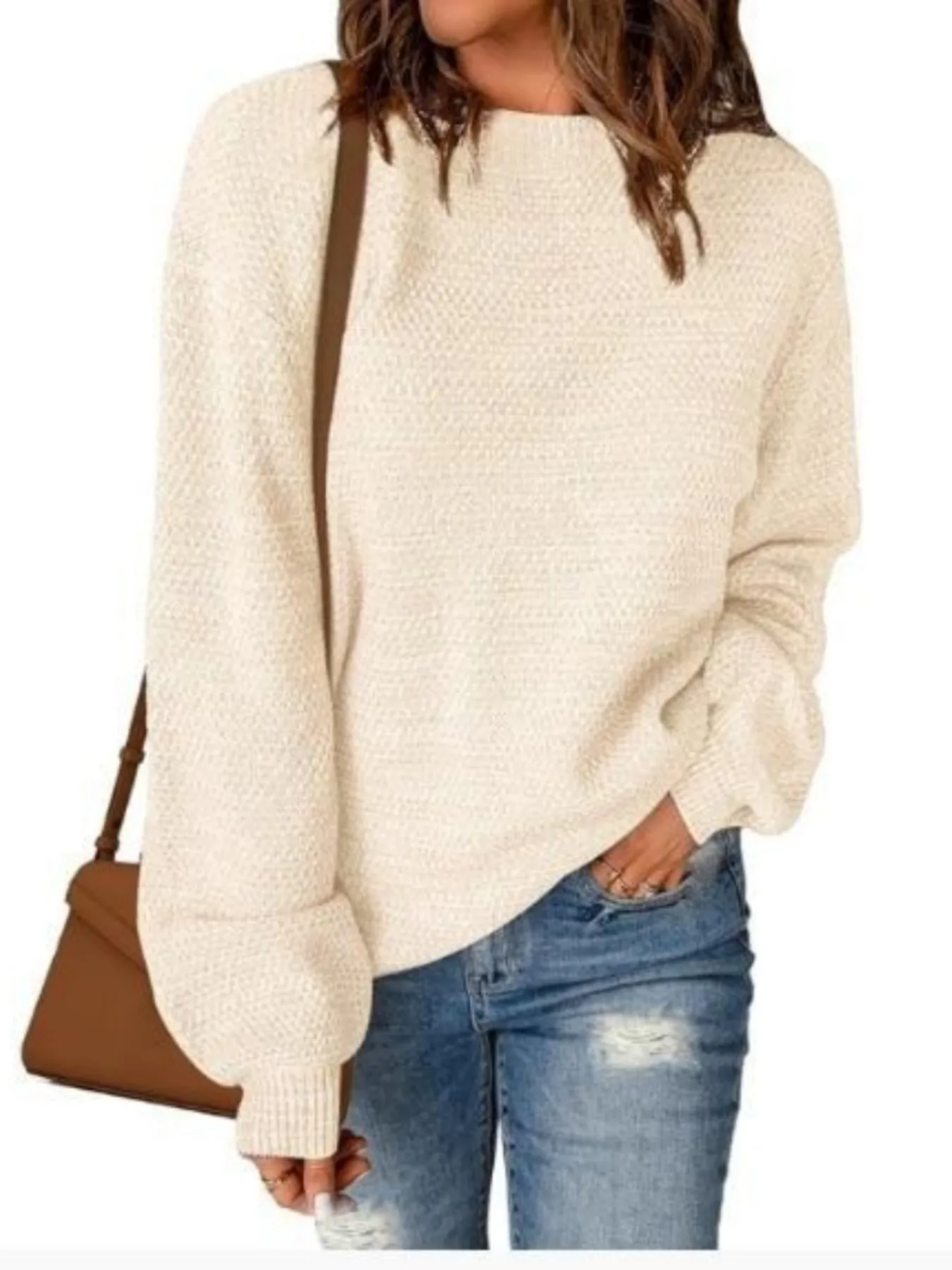 Round Neck Long Sleeve Sweater - Image 7