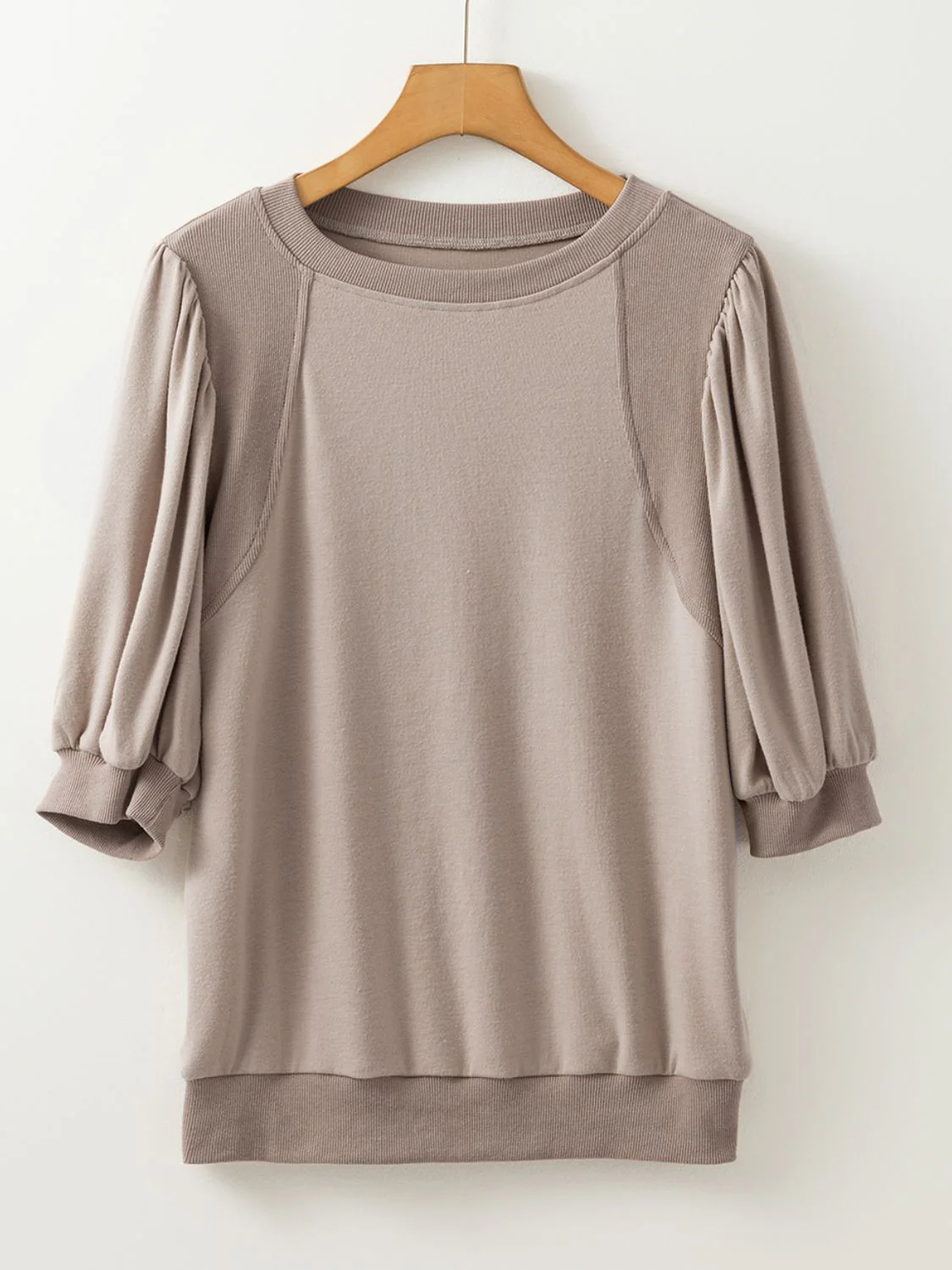 Round Neck Puff Half Sleeve Blouse - Image 3