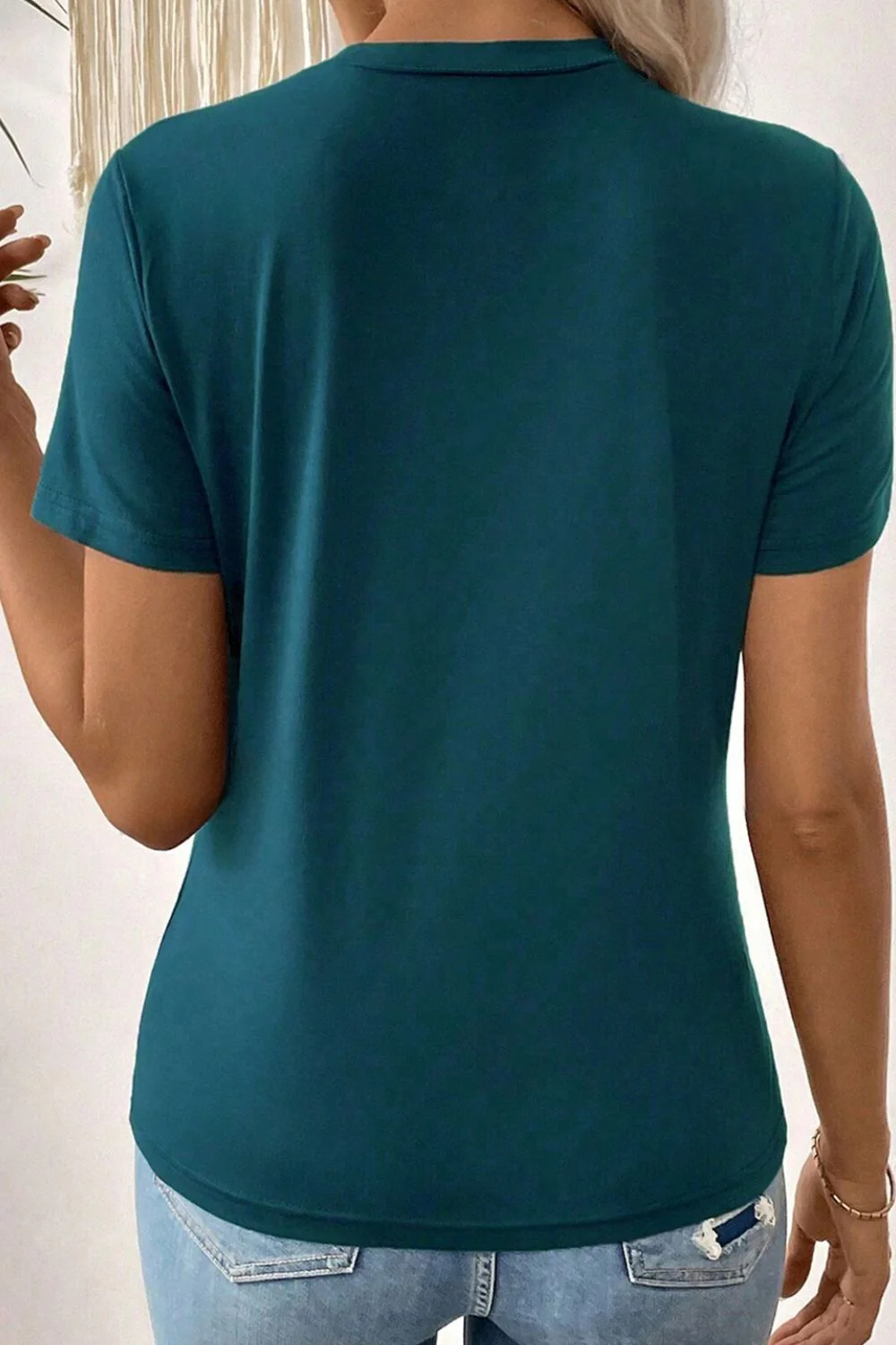 Round Neck Short Sleeve T-Shirt - Image 3