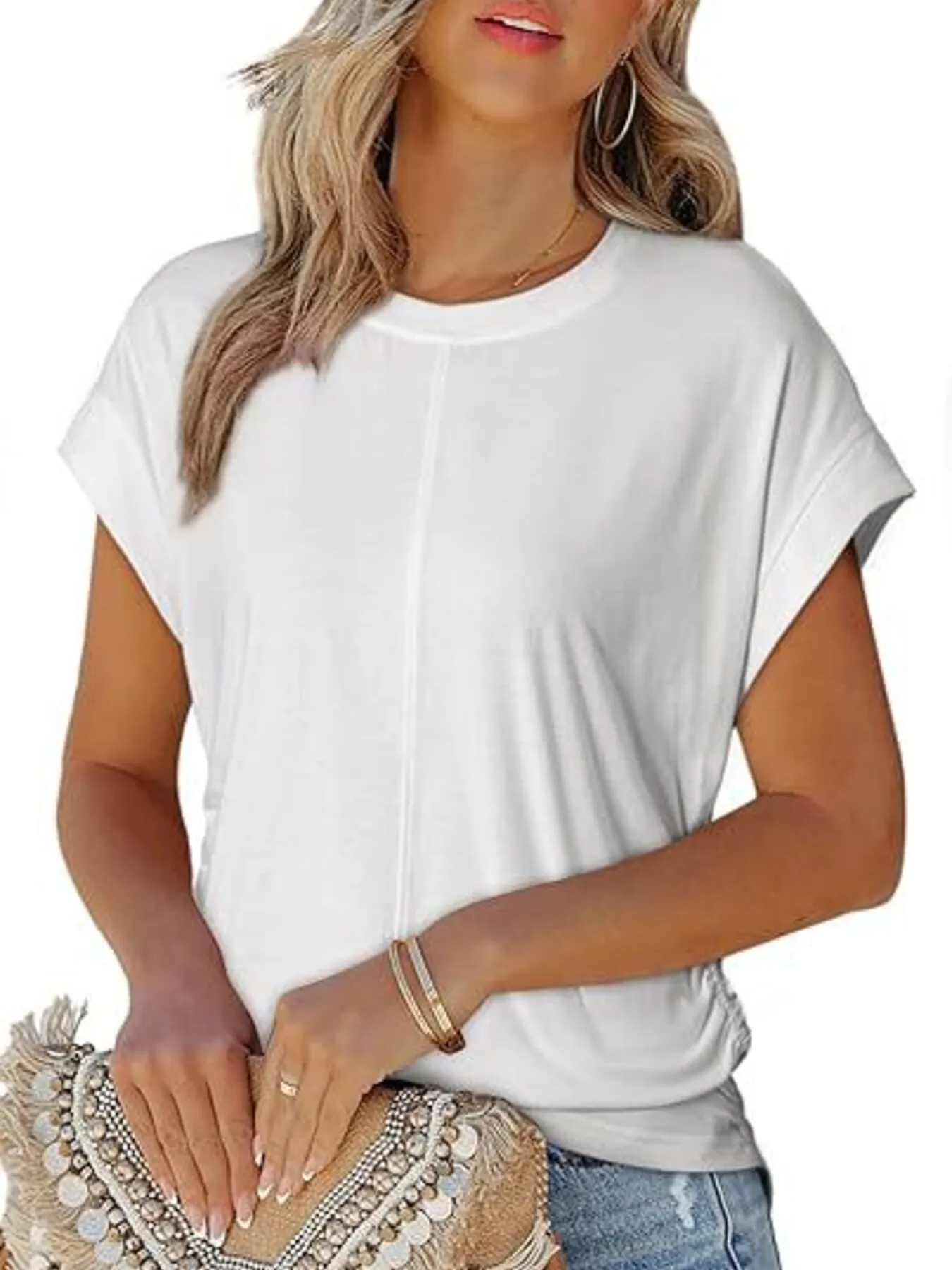 Round Neck Short Sleeve T-Shirt - Image 8
