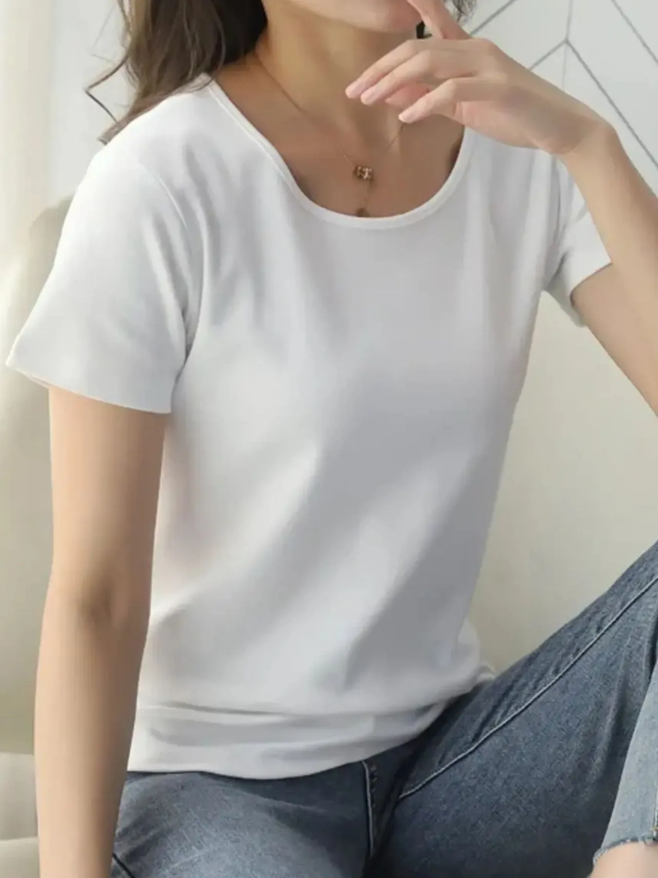 Round Neck Short Sleeve T-Shirt - Image 23