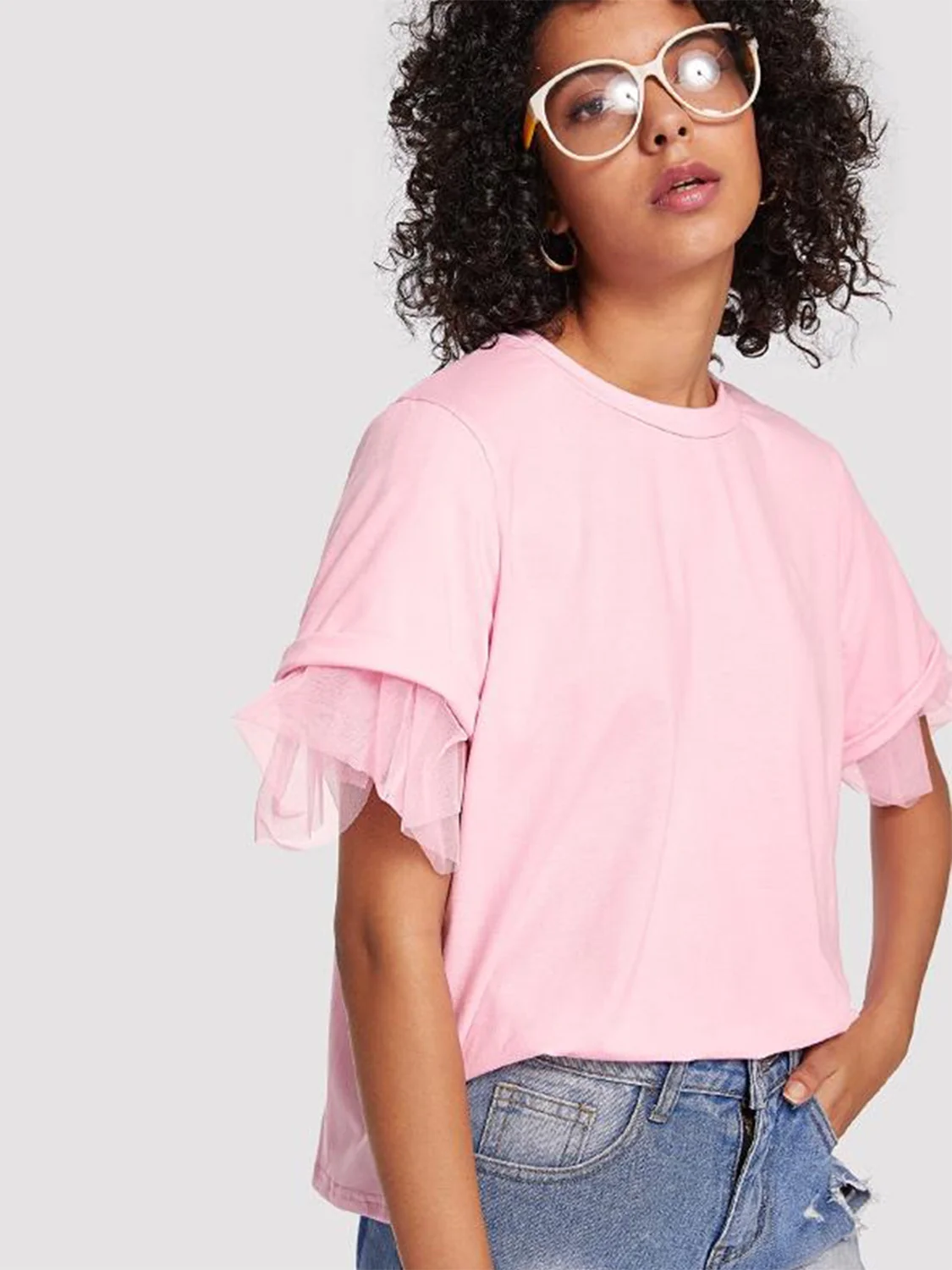 Round Neck Short Sleeve Top - Image 7