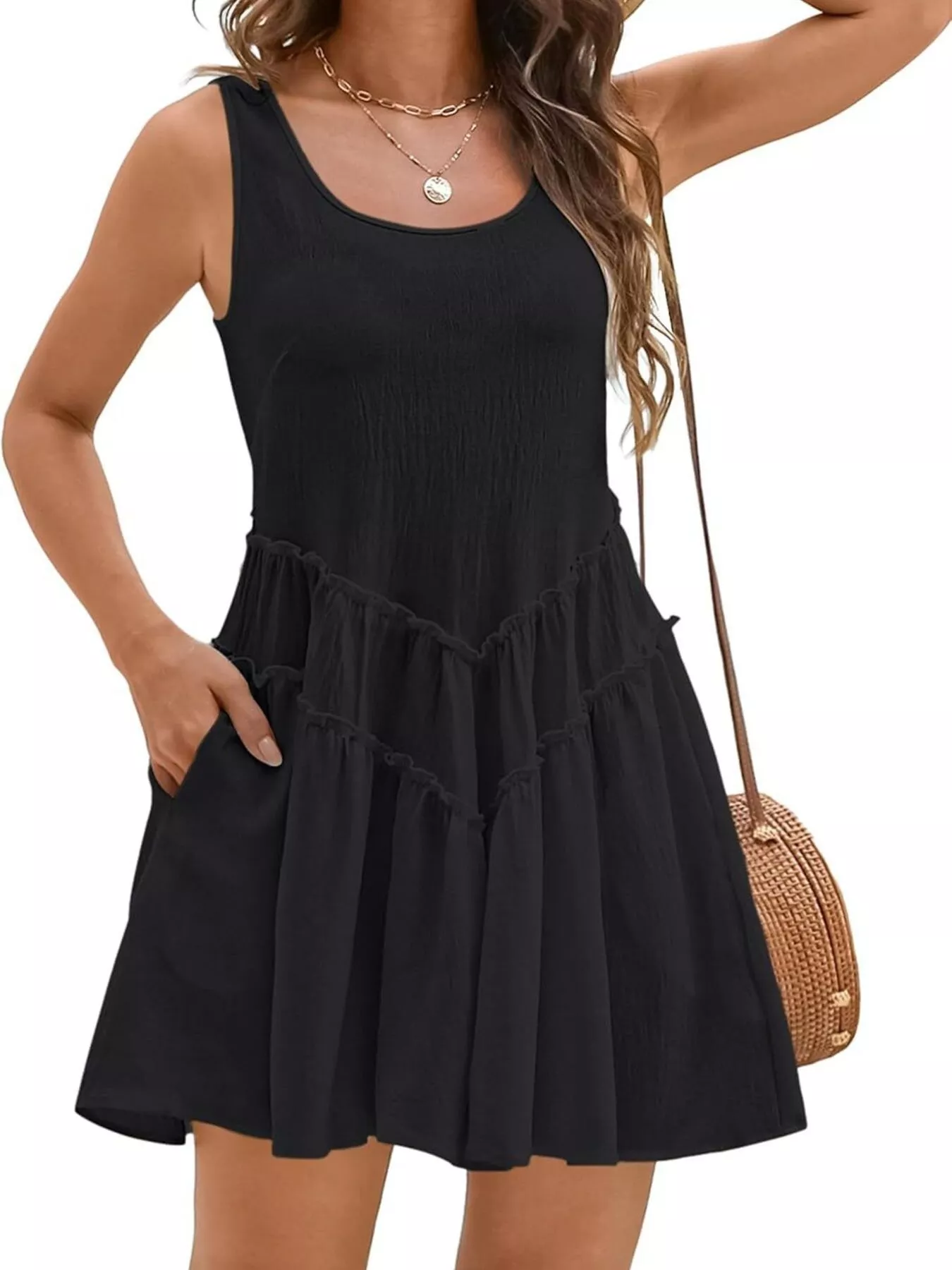 Round Neck Sleeveless Mini Dress - Image 7