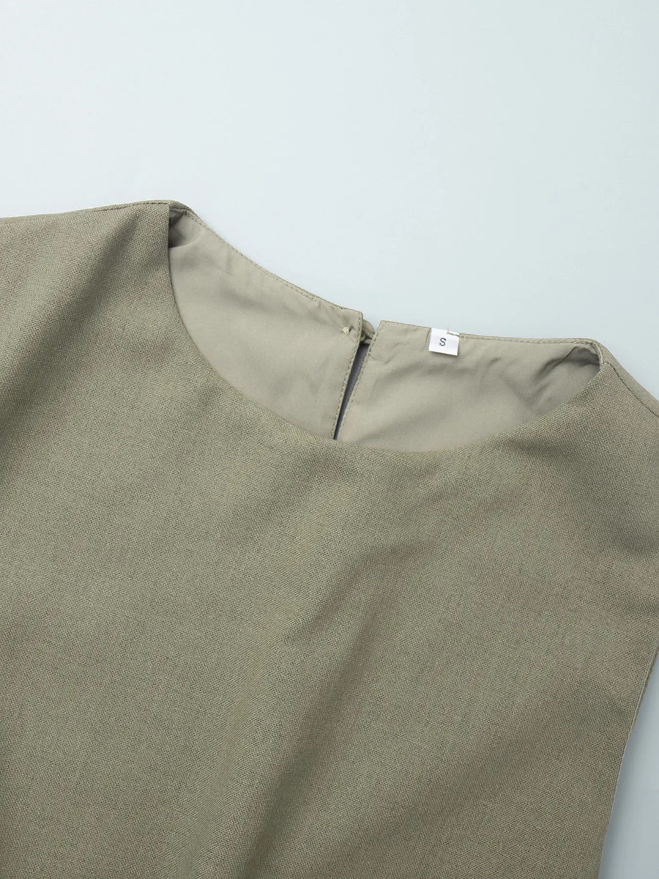 Round Neck Sleeveless Top and Skirt Set - Image 7