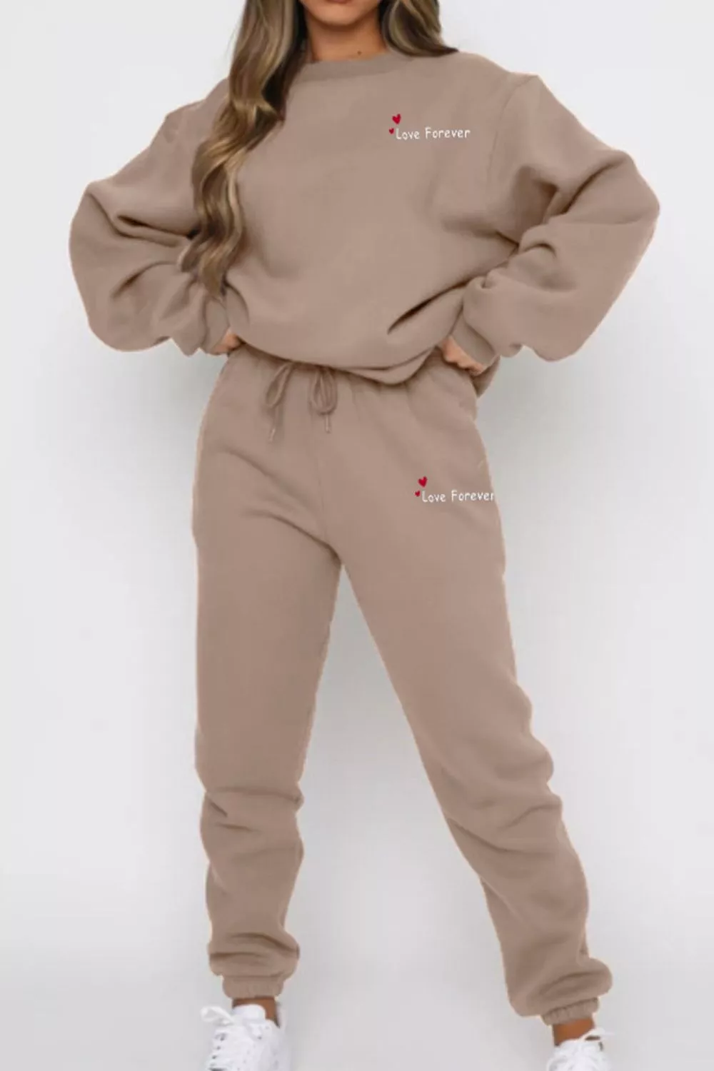 Round Neck Sweatshirt and Joggers Set - Image 17
