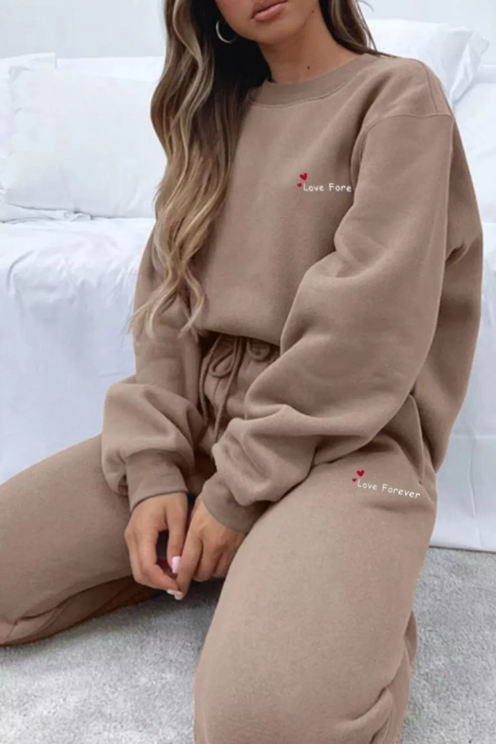 Round Neck Sweatshirt and Joggers Set - Image 18