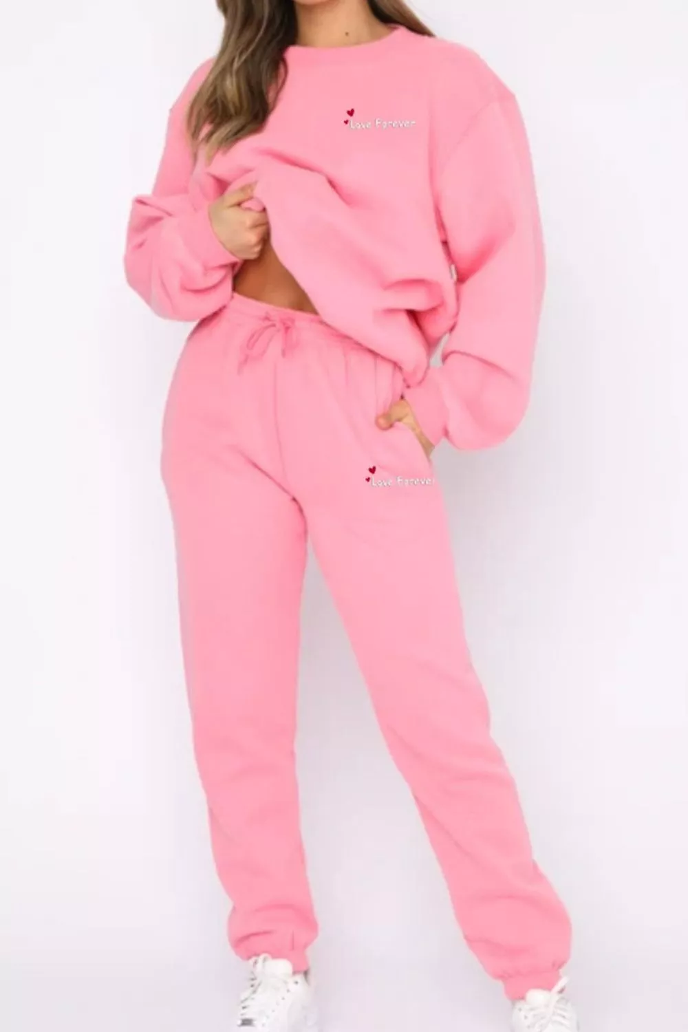 Round Neck Sweatshirt and Joggers Set - Image 27