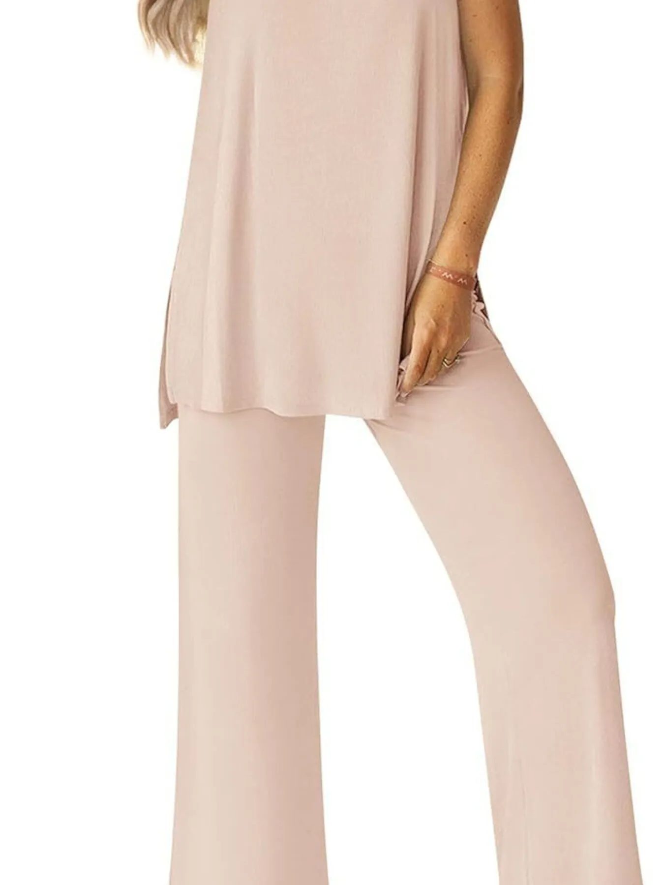 Round Neck Tank and Pants Set - Image 8