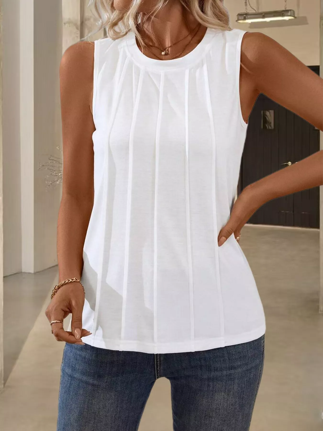Round Neck Tank Top - Image 4