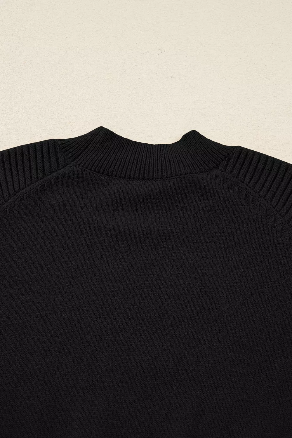 Round Neck Top and Skirt Sweater Set - Image 6