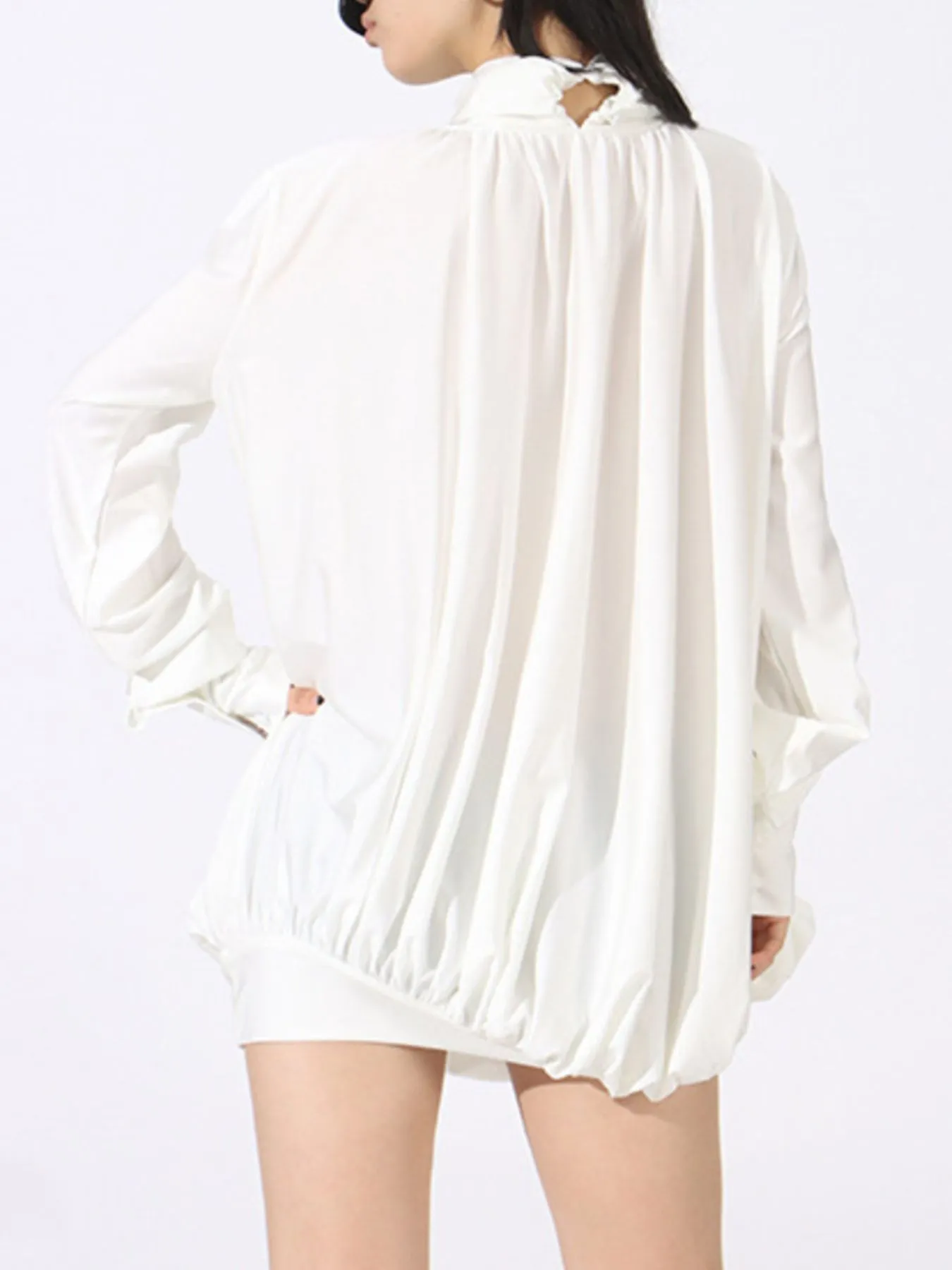 Ruched Long Sleeve Mini Dress - Image 4