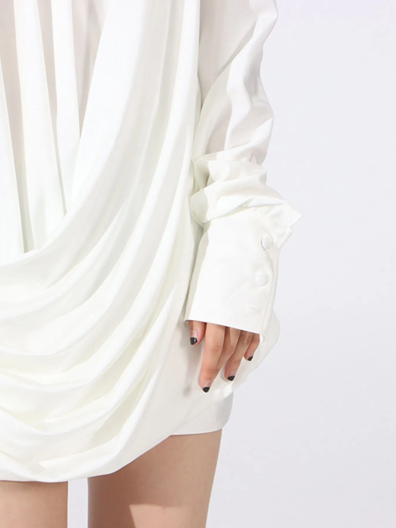 Ruched Long Sleeve Mini Dress - Image 9