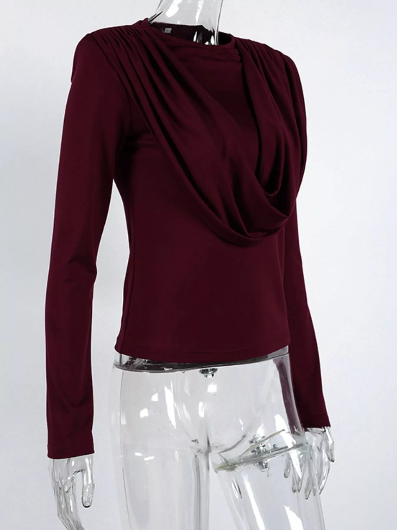 Ruched Long Sleeve T-Shirt - Image 10