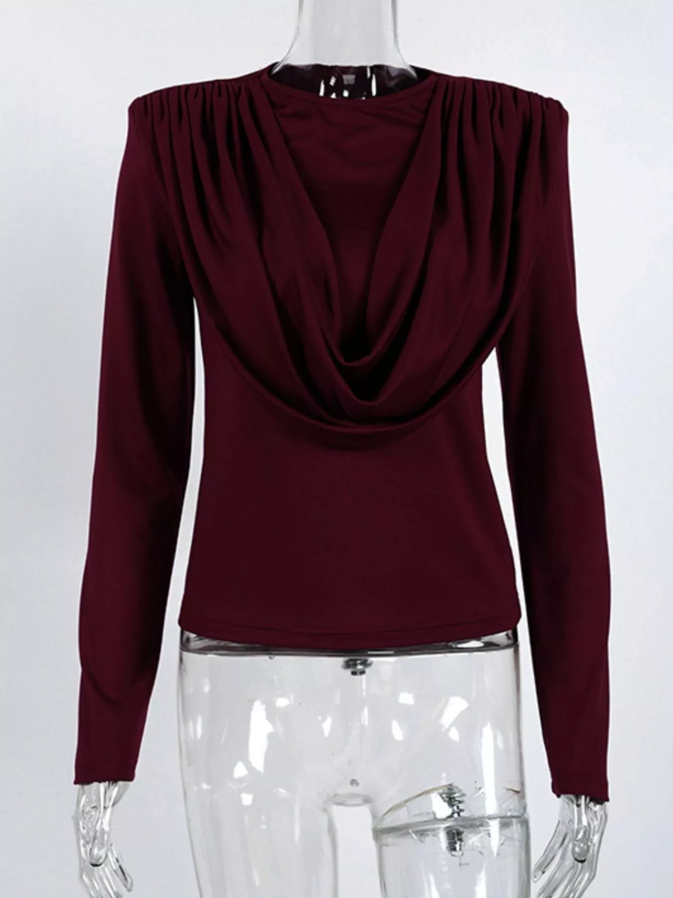 Ruched Long Sleeve T-Shirt - Image 9