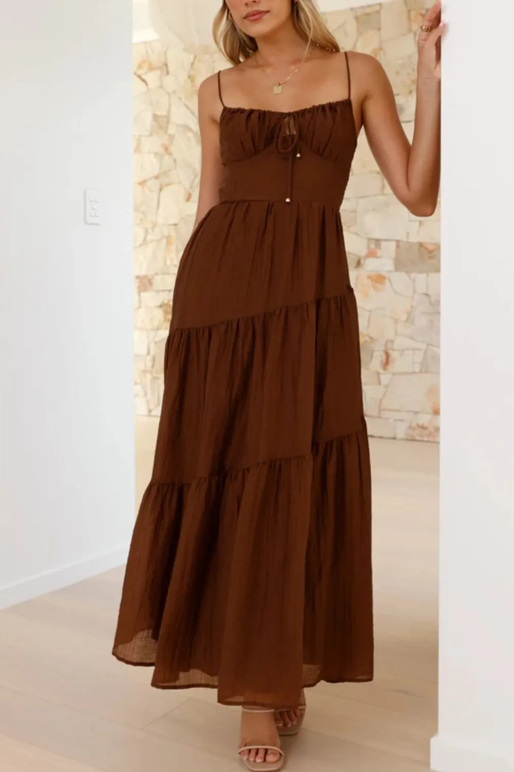 Ruched Smocked Back Cami Dress - Image 23