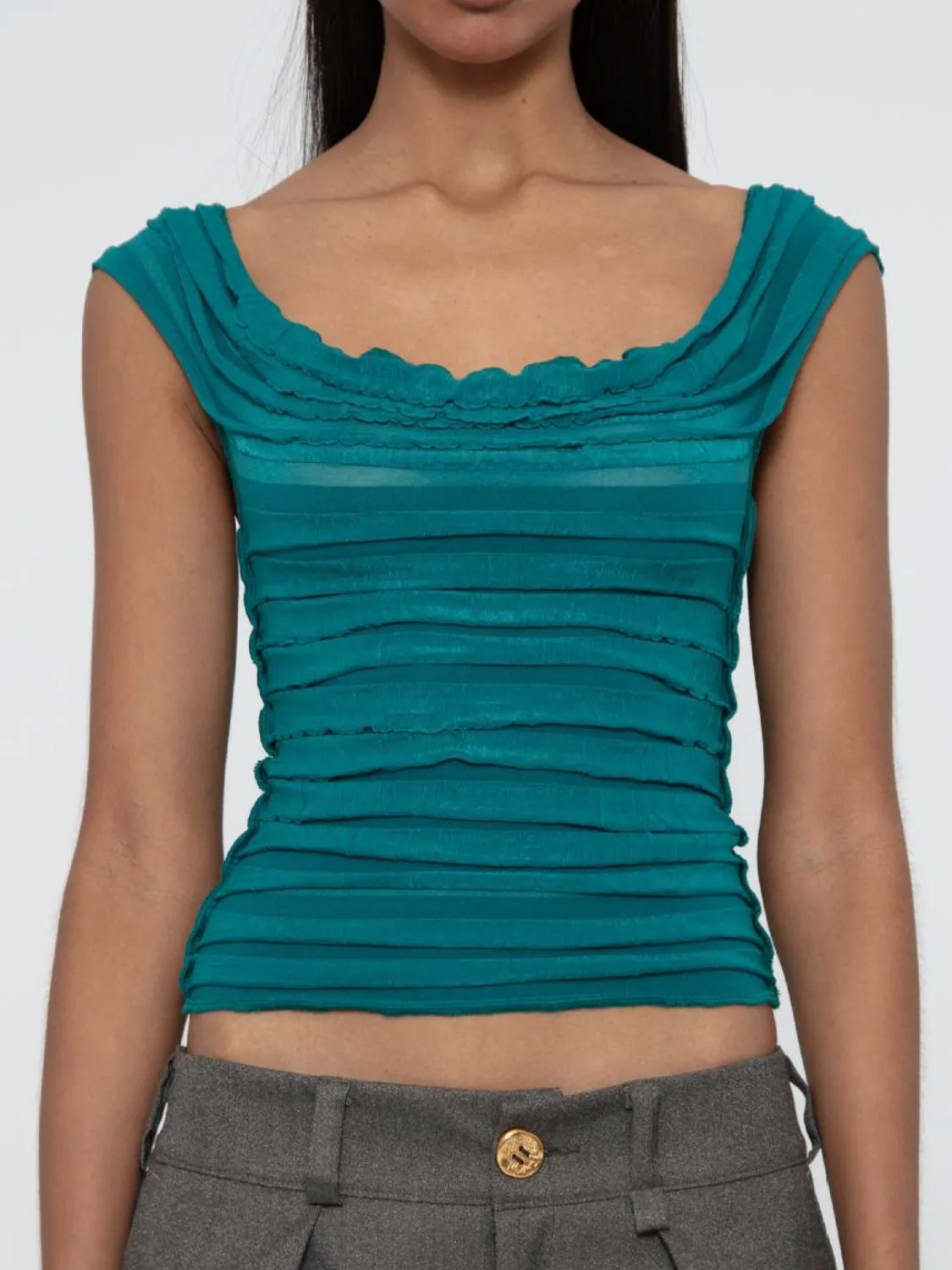 Ruched Solid Tank - Image 10