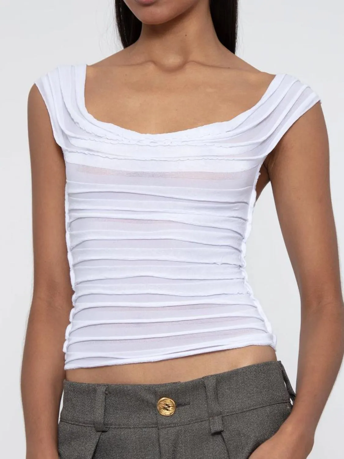 Ruched Solid Tank - Image 16
