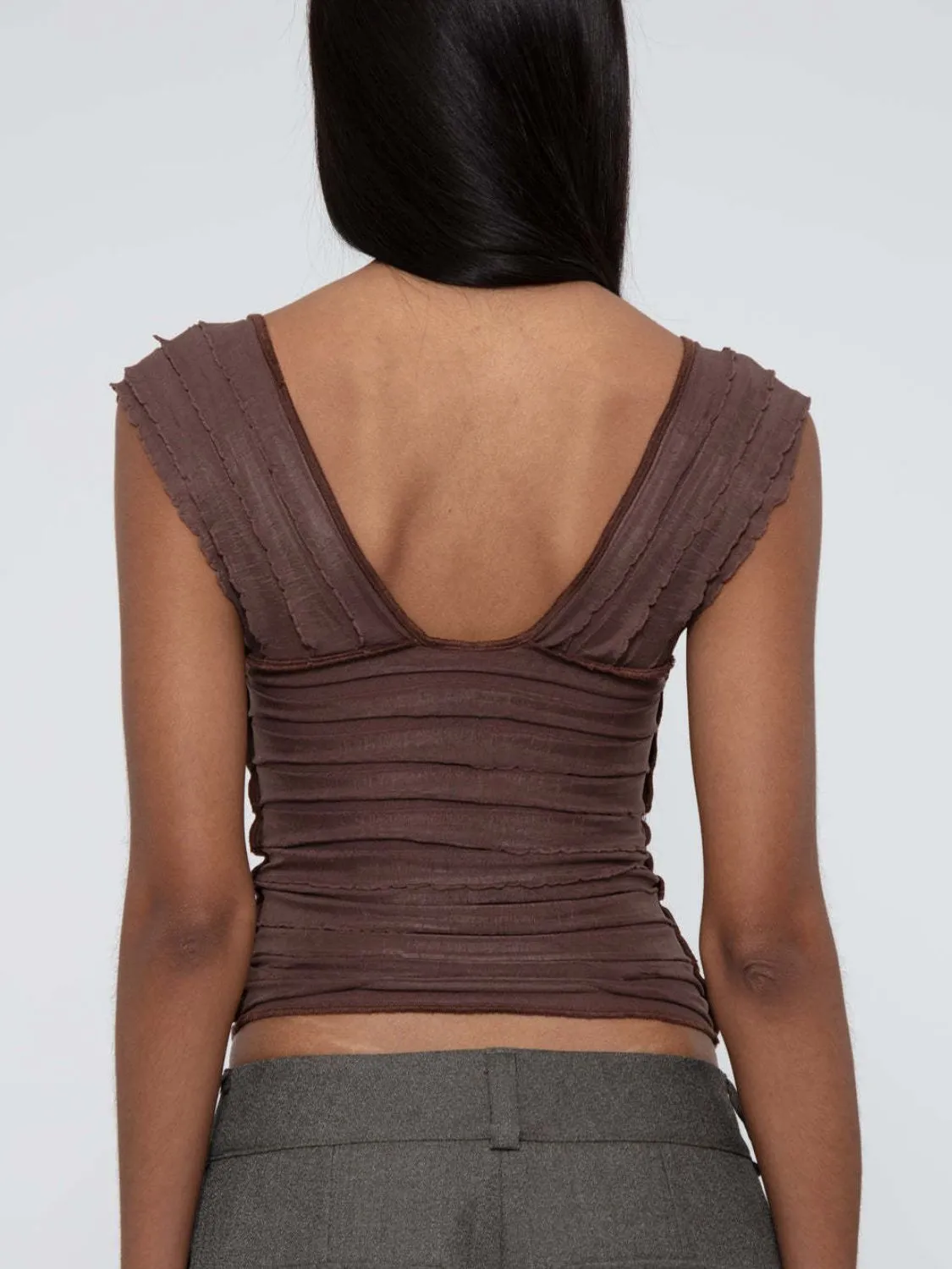Ruched Solid Tank - Image 3