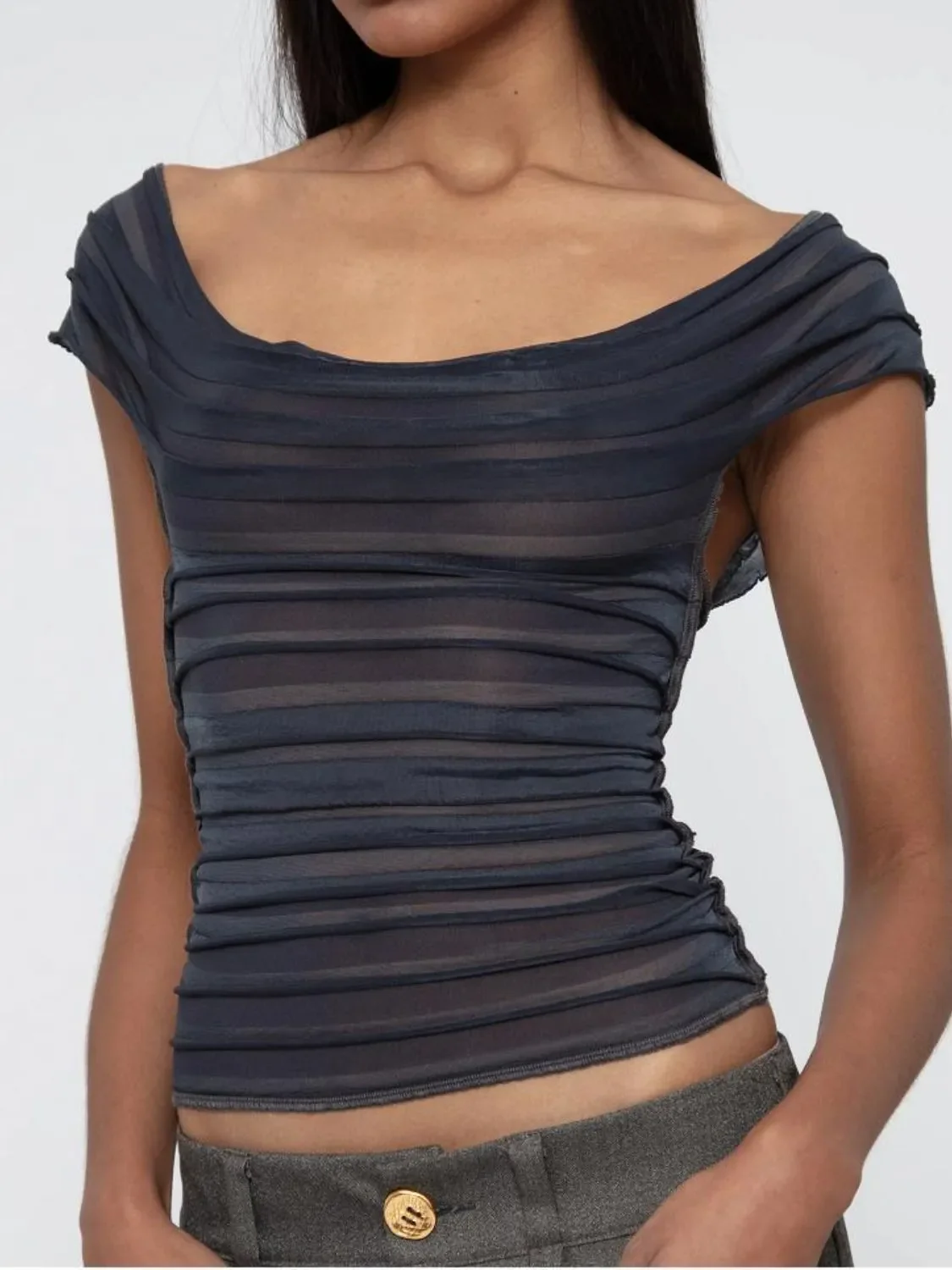 Ruched Solid Tank - Image 7