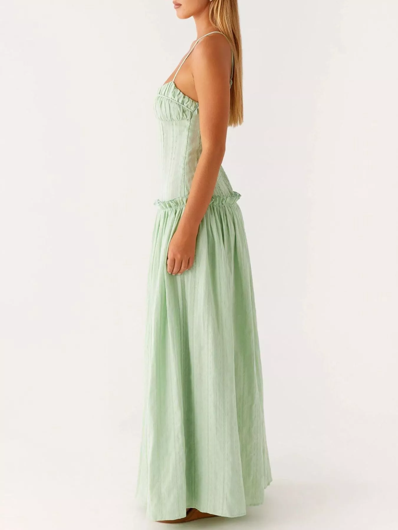 Ruched Spaghetti Strap Maxi Dress - Image 21