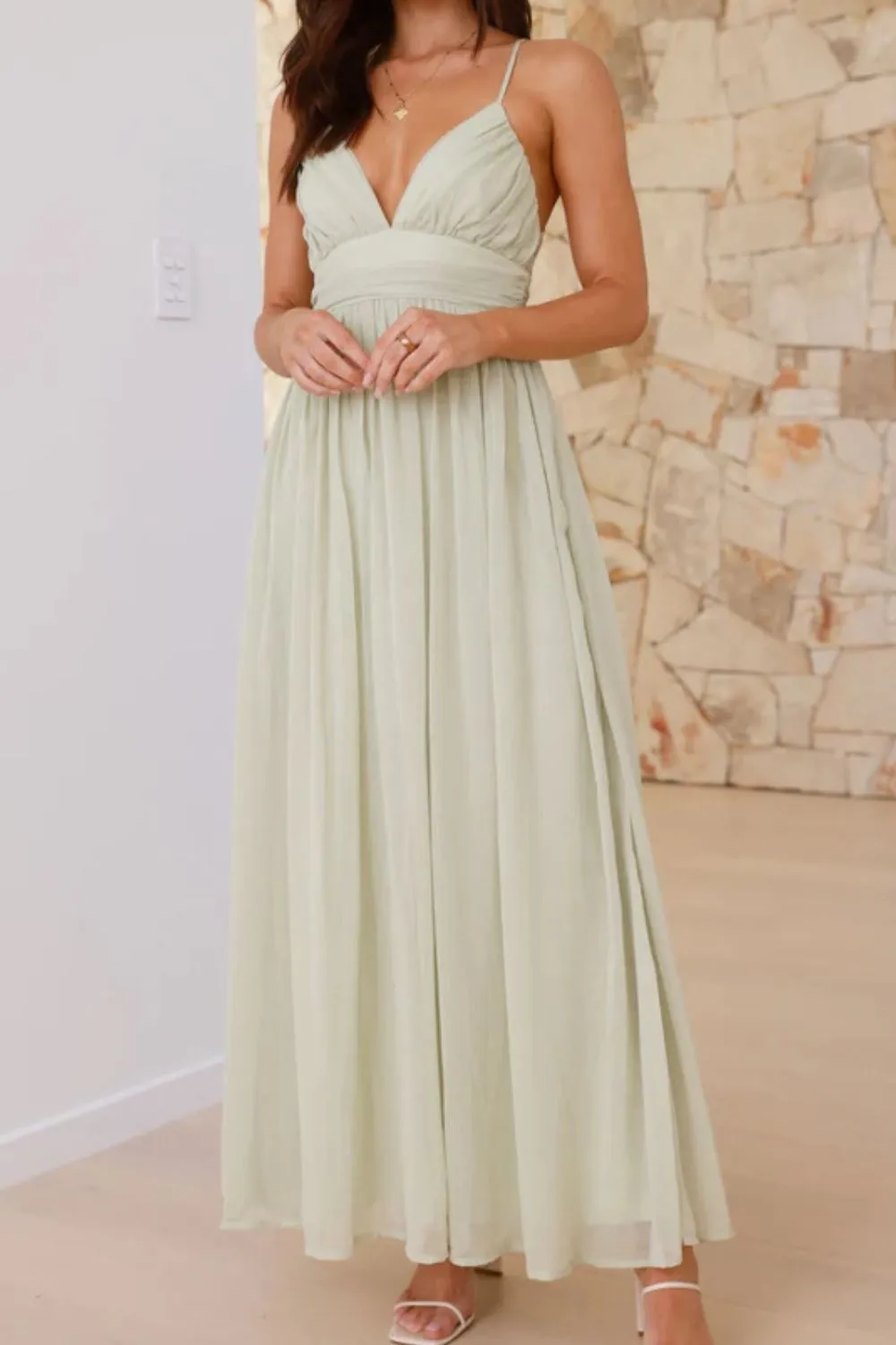 Ruched V-Neck Cami Dress - Image 5