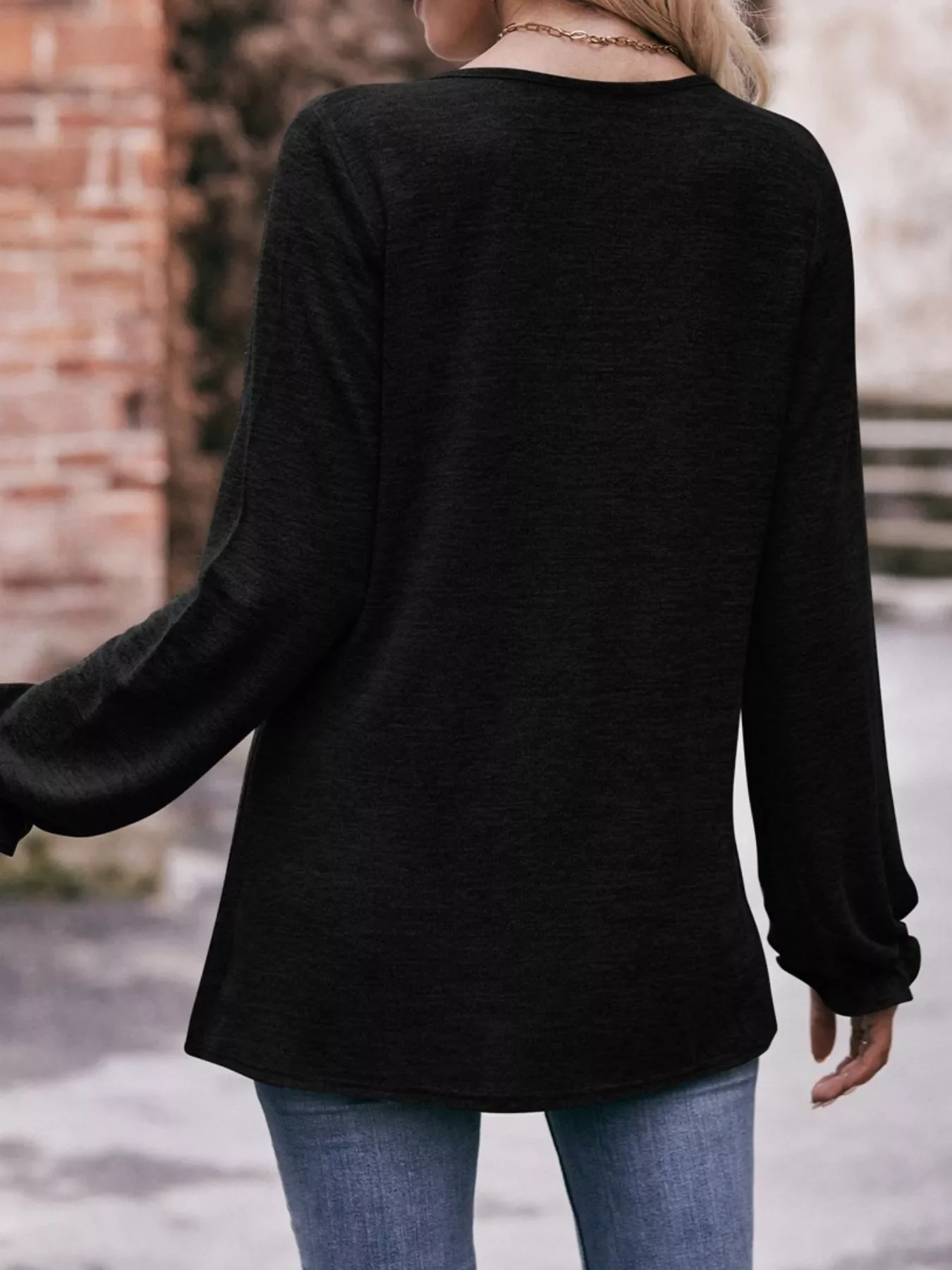 Ruffle Cuff Long Sleeve T-Shirt - Image 21