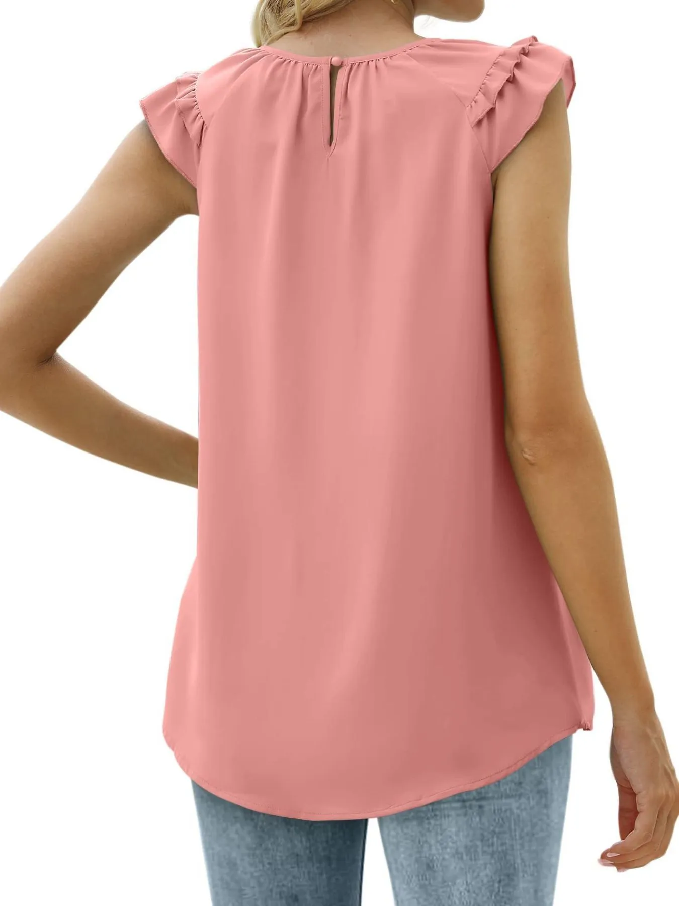 Ruffle Round Neck Blouse - Image 6