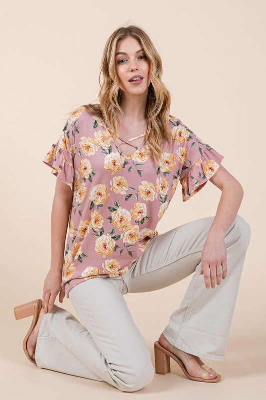 Ruffle Sleeve Light Sweater - Image 6