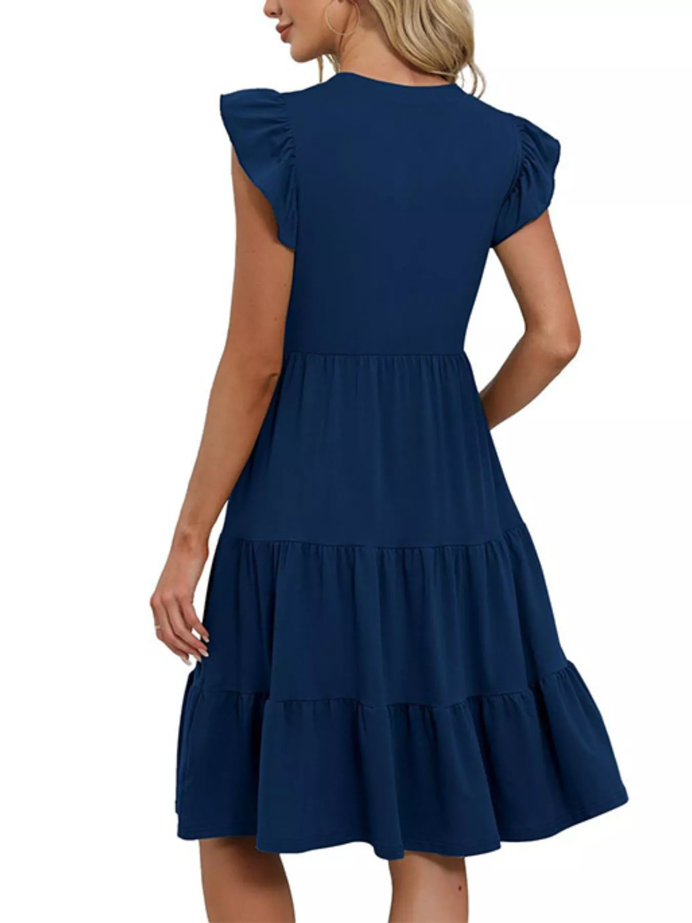 Ruffle Sleeve Tiered Midi Dress - Image 16