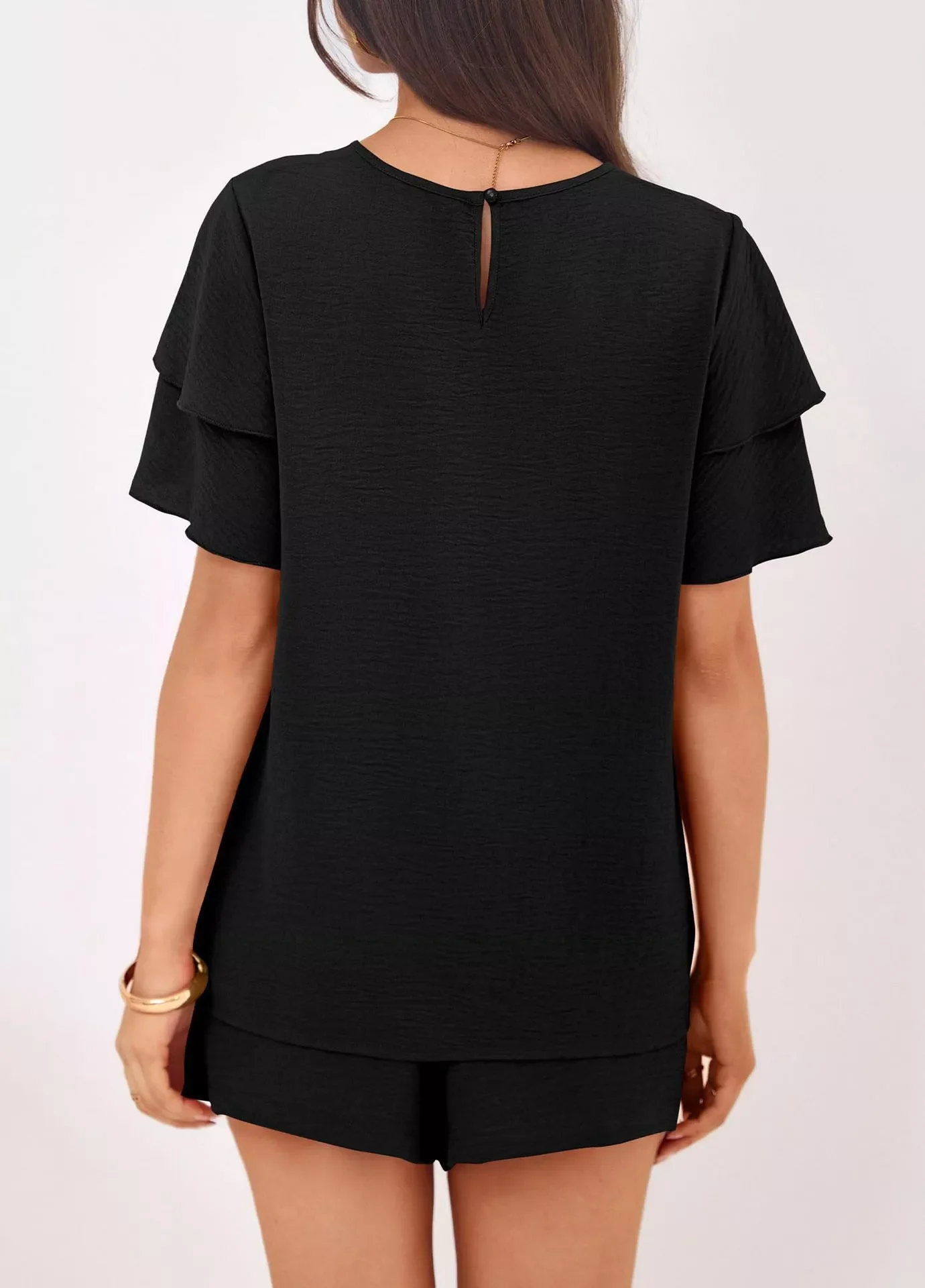 Ruffle Sleeve Top and Shorts Two-Piece Set - Image 21