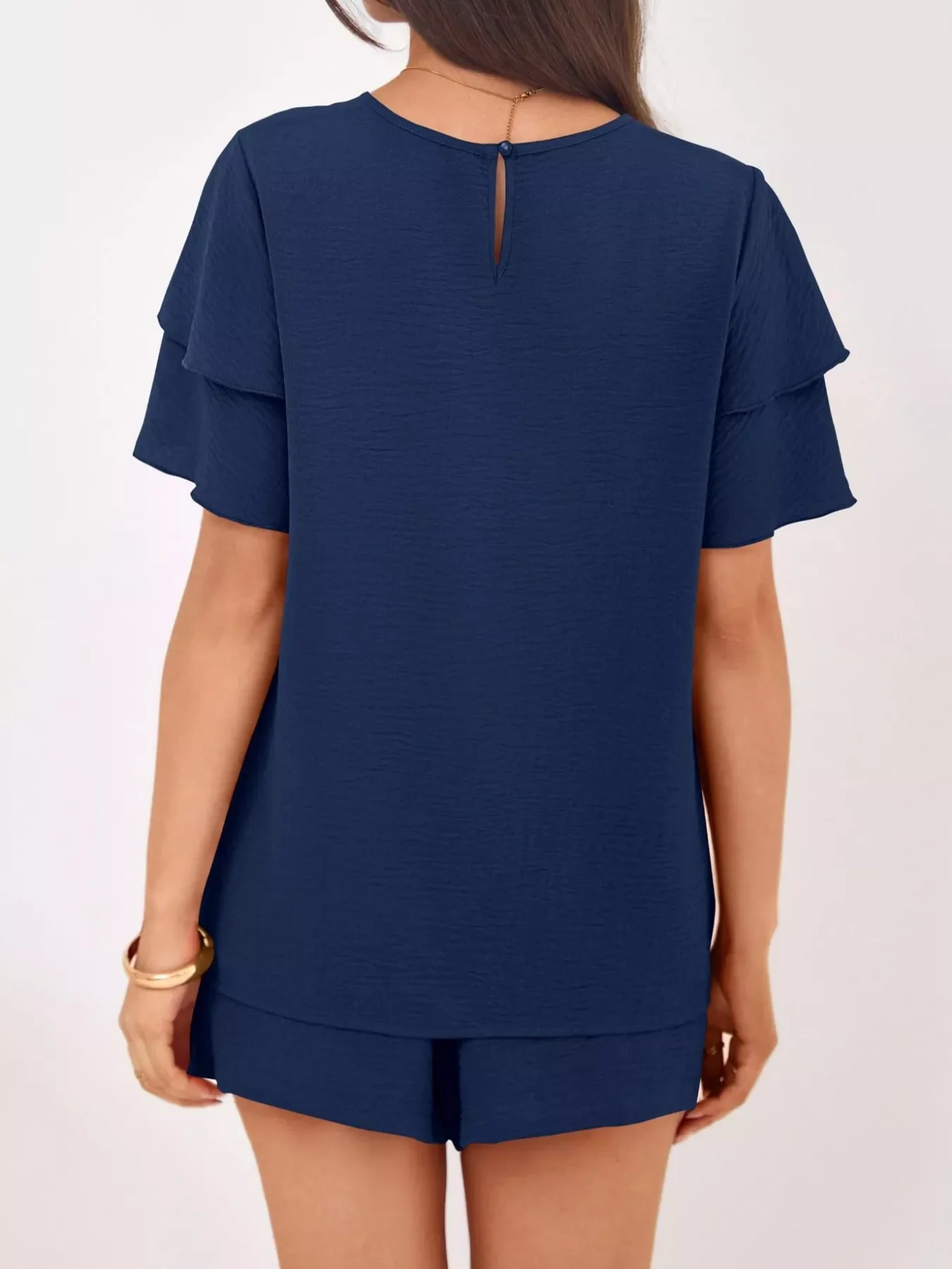 Ruffle Sleeve Top and Shorts Two-Piece Set - Image 20