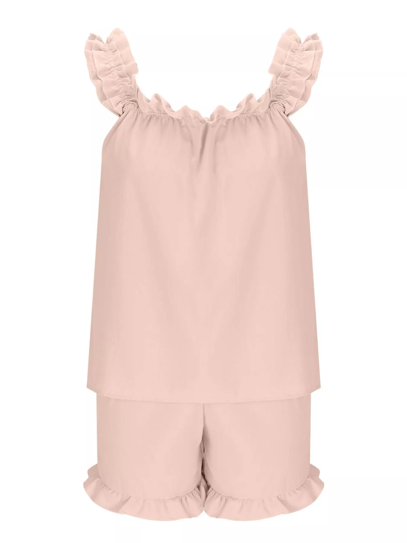Ruffle Trim Sleeveless Top and Shorts Set - Image 10